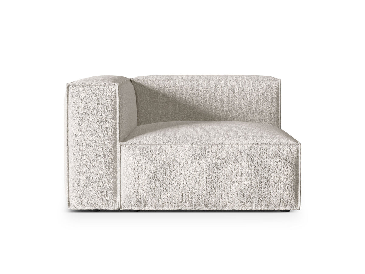 Nuria Boucle Modular Sofa links 1 Sitzer in Grey Beige Melange-Monet präsentiert im Onlineshop von KAQTU Design AG. Modulares Sofa ist von Micadoni