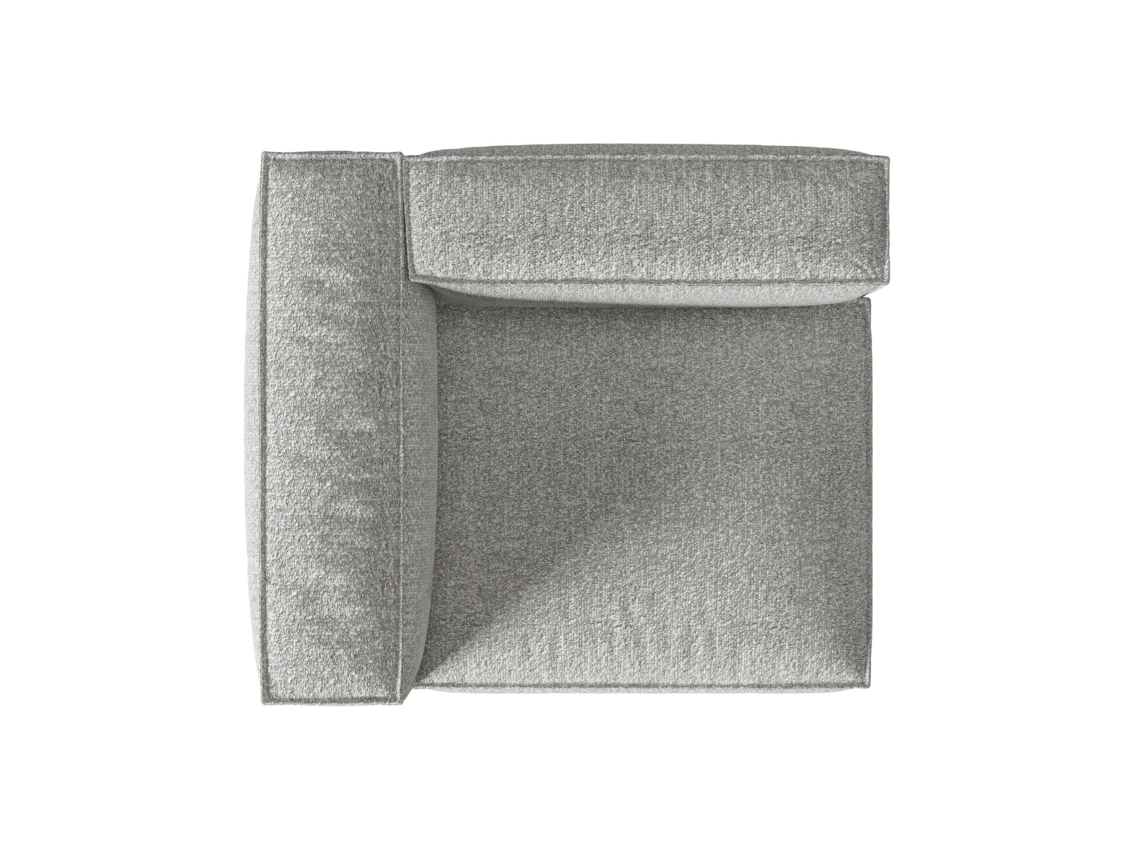 Nuria Boucle Modular Sofa links 1 Sitzer in Silver präsentiert im Onlineshop von KAQTU Design AG. Modulares Sofa ist von Micadoni