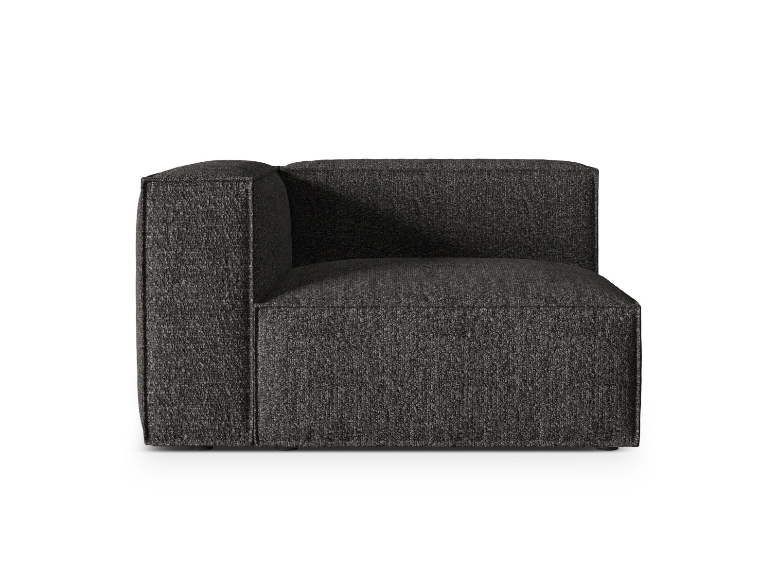 Nuria Boucle Modular Sofa links 1 Sitzer in Anthracite-Monet präsentiert im Onlineshop von KAQTU Design AG. Modulares Sofa ist von Micadoni