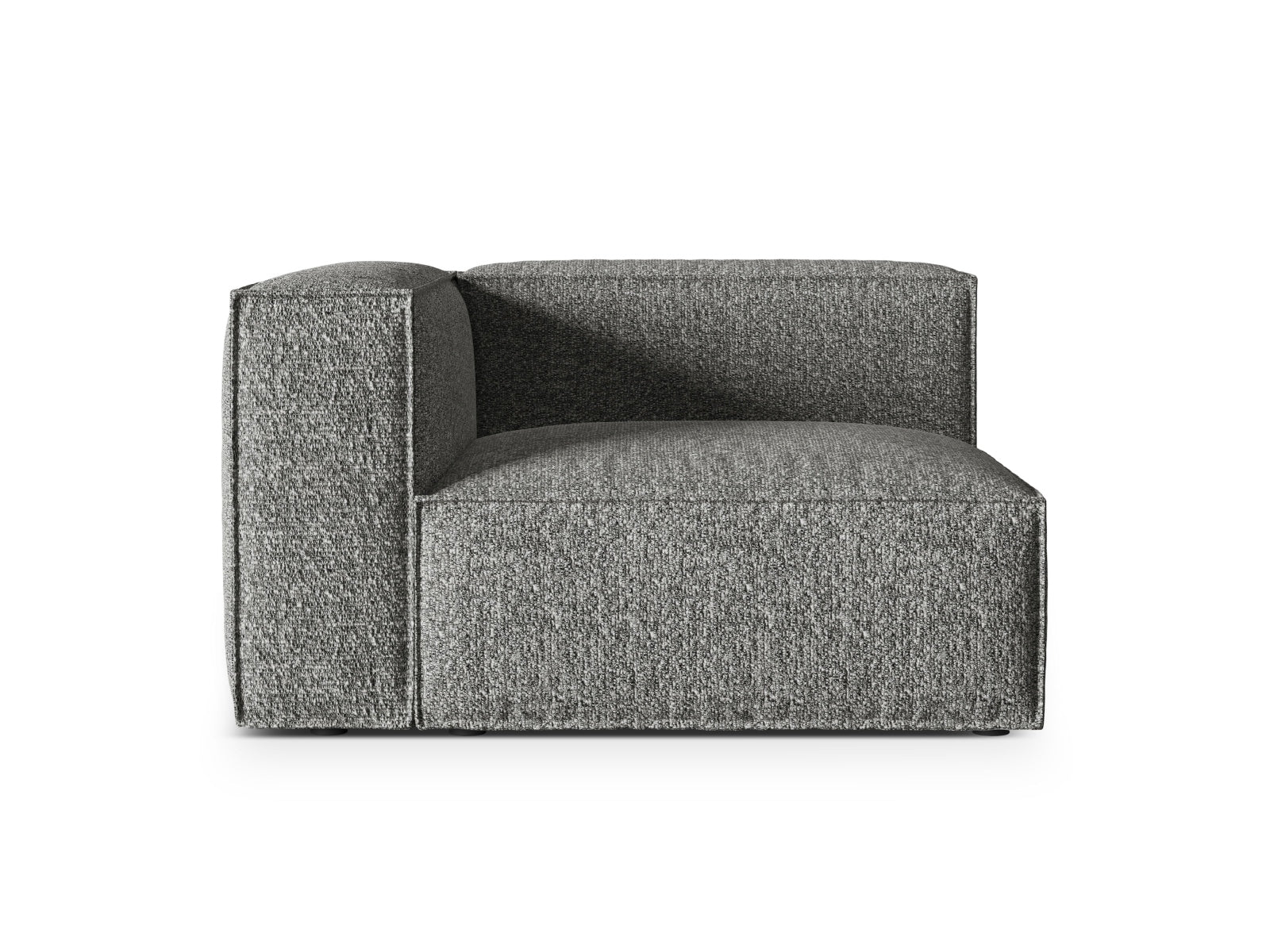 Nuria Boucle Modular Sofa links 1 Sitzer in Graphite-Monet präsentiert im Onlineshop von KAQTU Design AG. Modulares Sofa ist von Micadoni