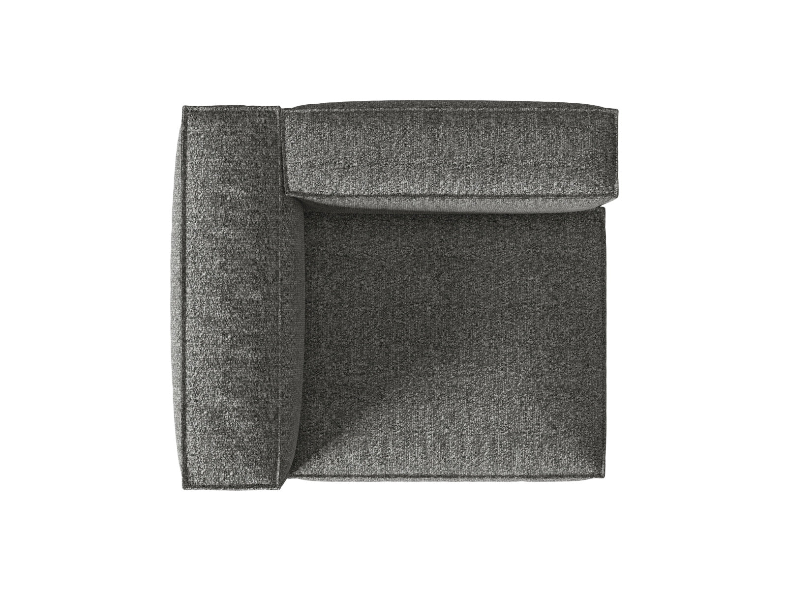 Stylisches Nuria Boucle Modular Sofa, linksseitiger 1-Sitzer in Graphit, perfekt für moderne Wohnkonzepte und gemütliche Atmosphäre.