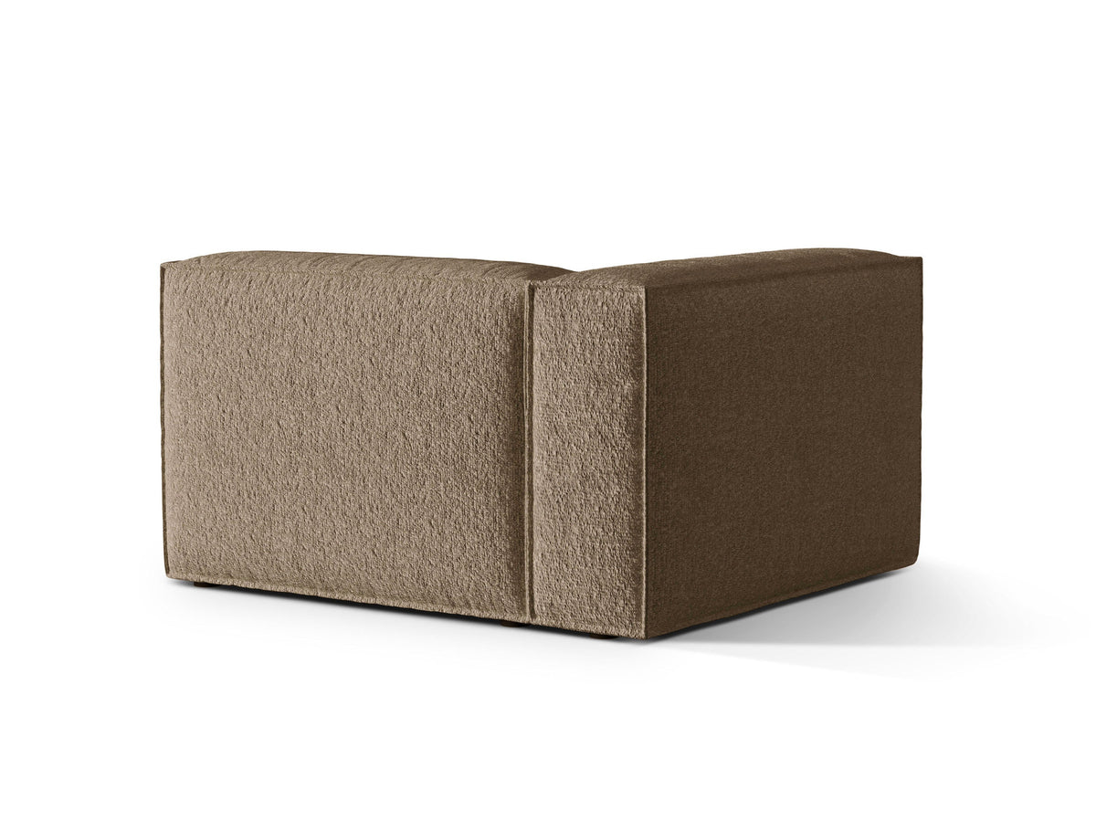 Nuria Boucle Modular Sofa links 1 Sitzer in Cappuccino-Monet präsentiert im Onlineshop von KAQTU Design AG. Modulares Sofa ist von Micadoni