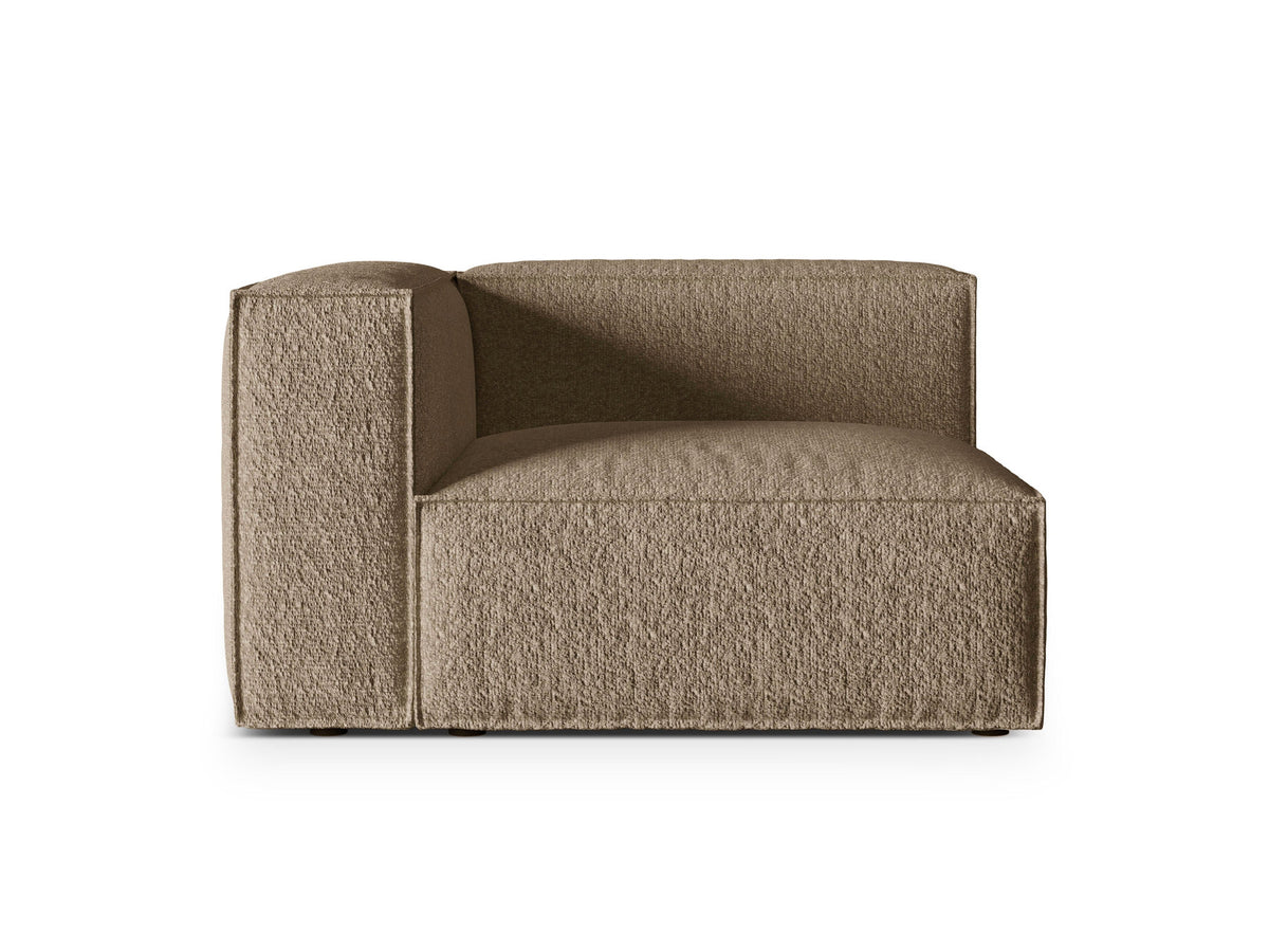 Nuria Boucle Modular Sofa links 1 Sitzer in Cappuccino-Monet präsentiert im Onlineshop von KAQTU Design AG. Modulares Sofa ist von Micadoni