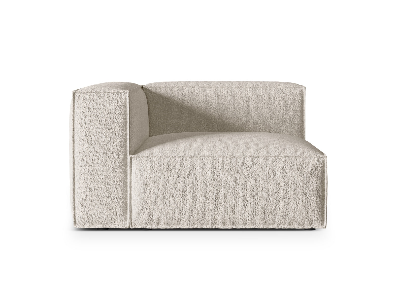 Nuria Boucle Modular Sofa links 1 Sitzer in Beige-Monet präsentiert im Onlineshop von KAQTU Design AG. Modulares Sofa ist von Micadoni