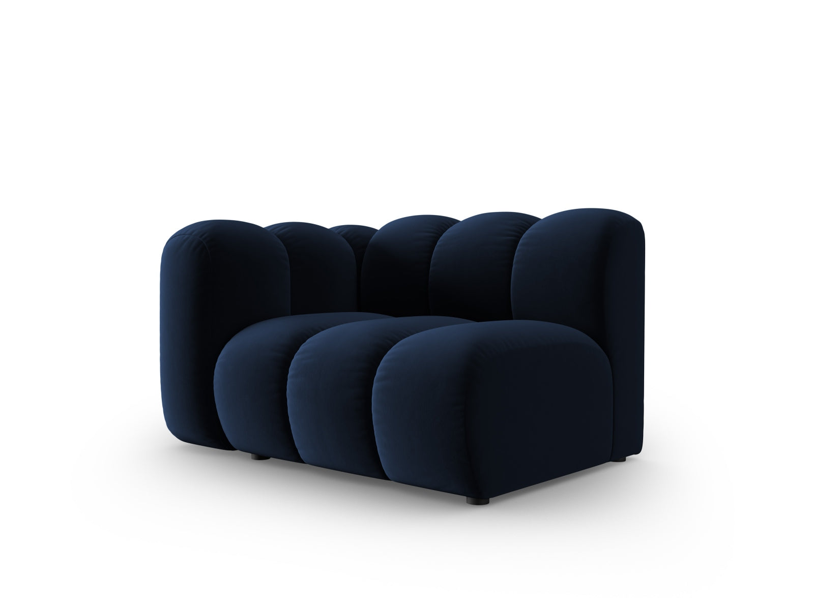 Lupine Velour Modul links 1 Sitzer in Royal Blue präsentiert im Onlineshop von KAQTU Design AG. Modulares Sofa ist von Micadoni