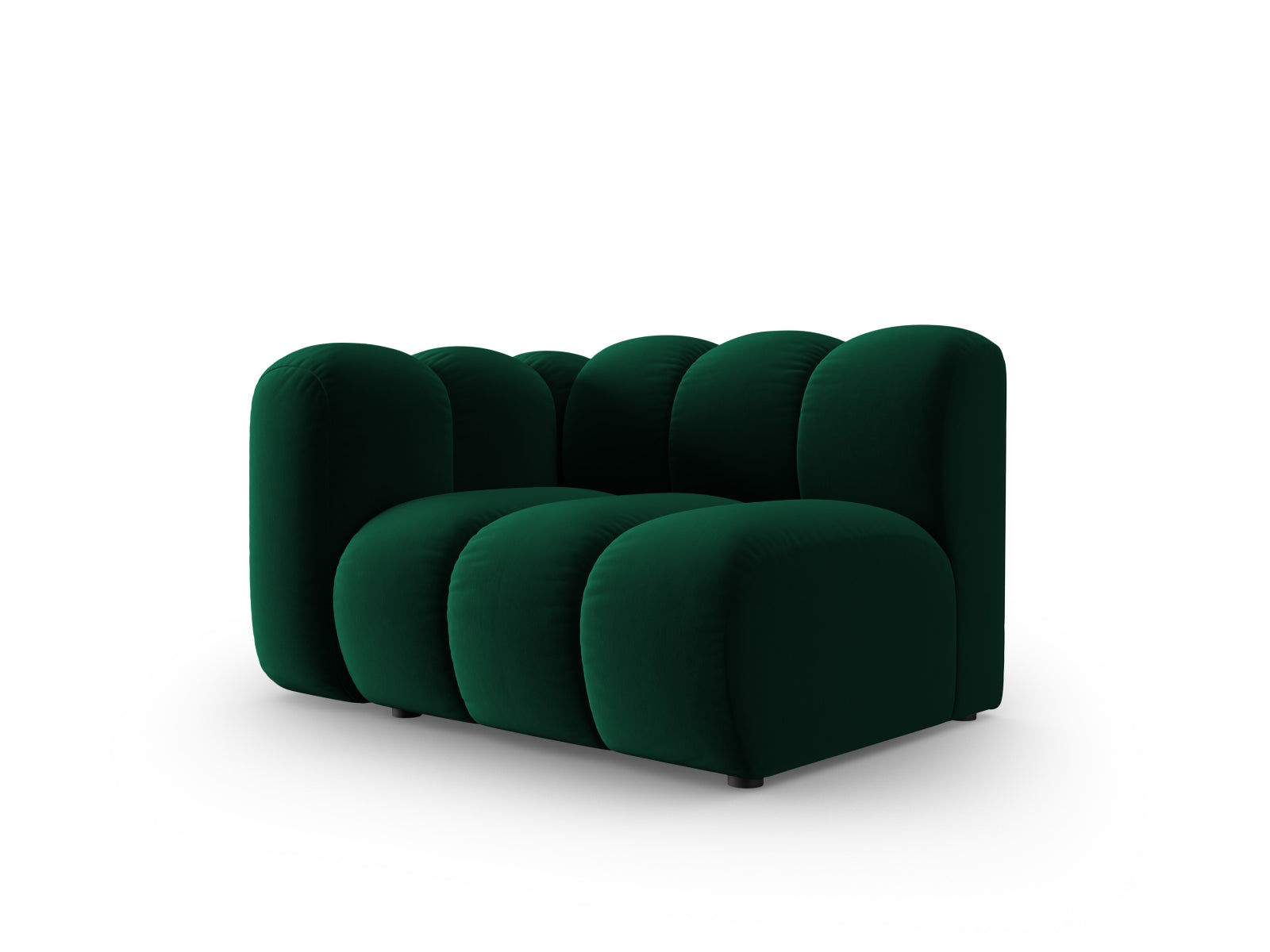 Lupine Velour Modul links 1 Sitzer in Bottle Green präsentiert im Onlineshop von KAQTU Design AG. Modulares Sofa ist von Micadoni