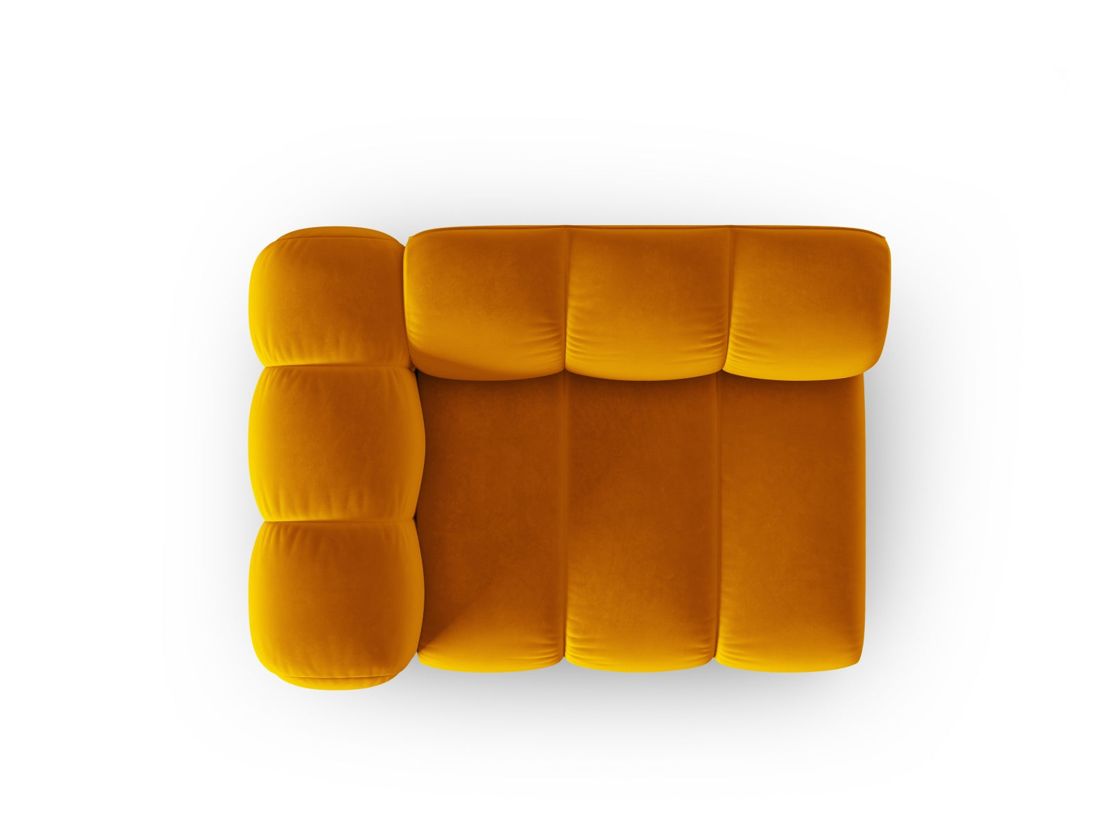Lupine Velour Modul links 1 Sitzer in Yellow präsentiert im Onlineshop von KAQTU Design AG. Modulares Sofa ist von Micadoni