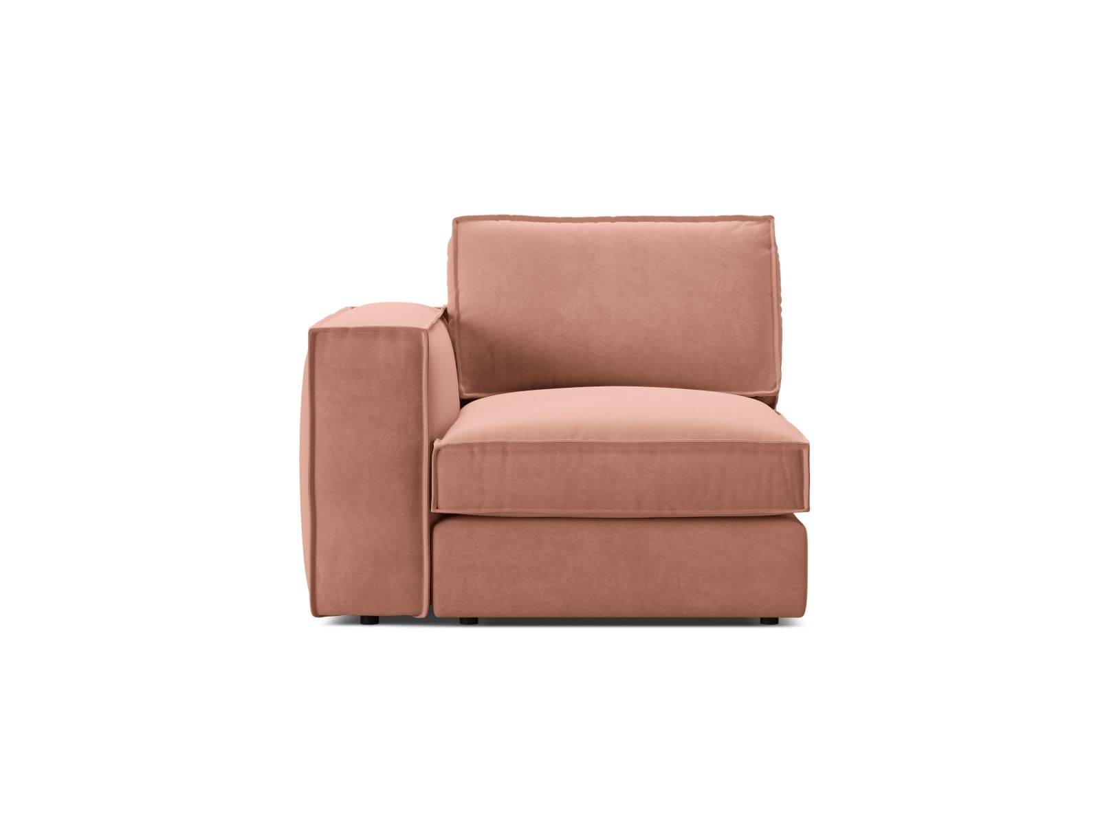 Stylisches 1-Sitzer Modul links Pola in lebhaftem Pink, ideal für individuelle Sofa-Arrangements in modernen Wohnkonzepten.