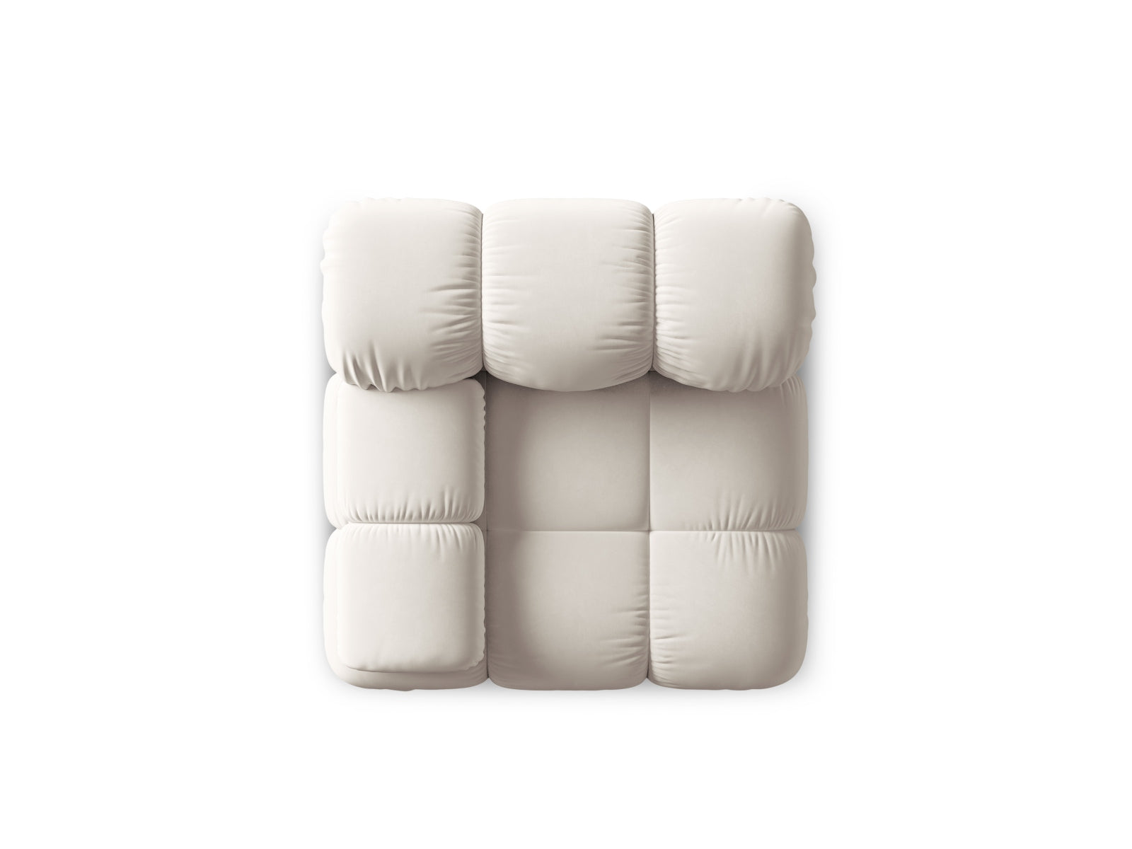 Elegantes Bellis Velour Modul links 1 Sitzer in luxuriösem Dunkelbeige, ideal für individuelle Sofa-Arrangements und modernes Wohndesign.