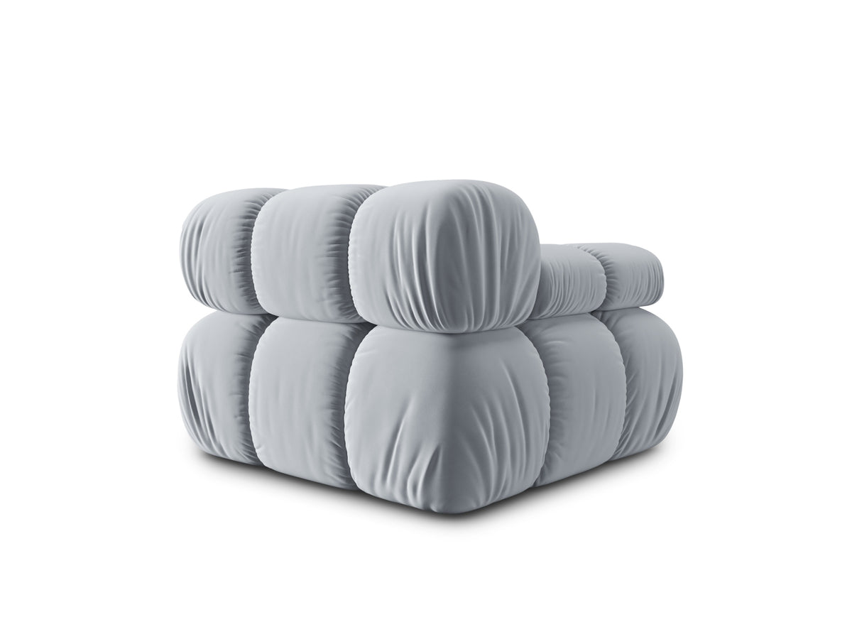 Bellis Velour Modul links 1 Sitzer in Light Blue-Bluvel präsentiert im Onlineshop von KAQTU Design AG. Modulares Sofa ist von Micadoni