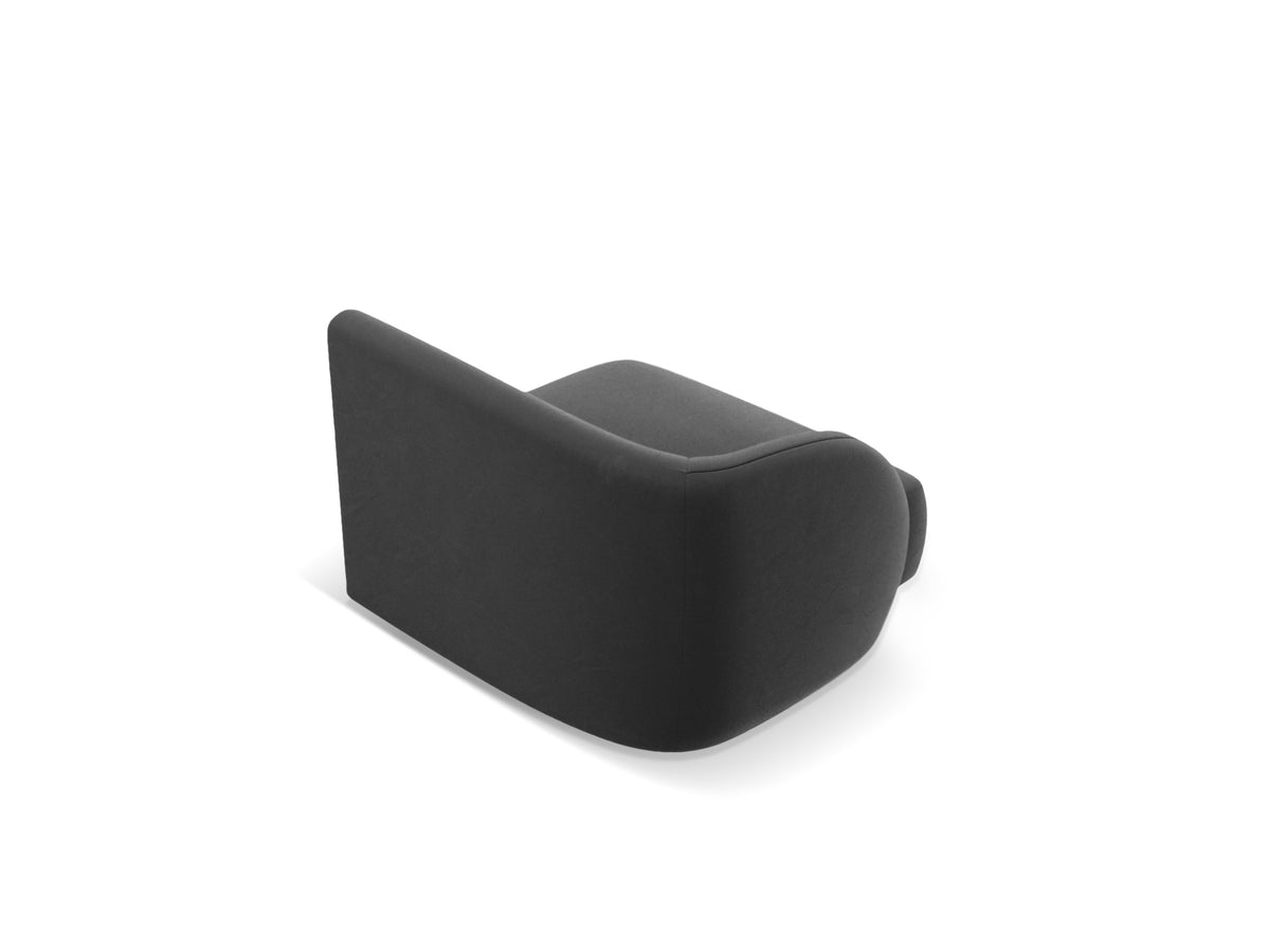 Miley Velour Modul links 1 Sitzer in Grey-Bluvel präsentiert im Onlineshop von KAQTU Design AG. Modulares Sofa ist von Micadoni