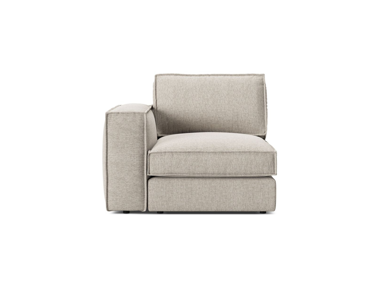 Elegantes 1-Sitzer Modul links Pola in Sand-Babel, ideal für individuelle Sofa-Arrangements und zeitgemäße Einrichtung. Hochwertige Micadoni-Qualität.