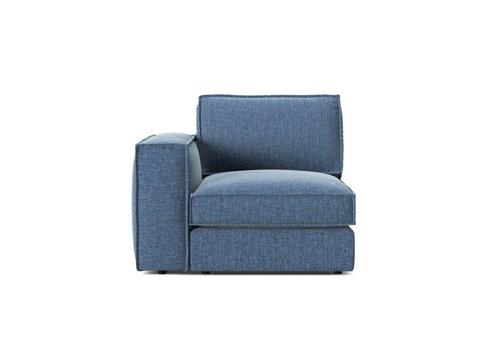 Elegantes 1-Sitzer Modul Pola in edlem Blau, ideal für individuelle Sofa-Arrangements und moderne Wohnkonzepte.