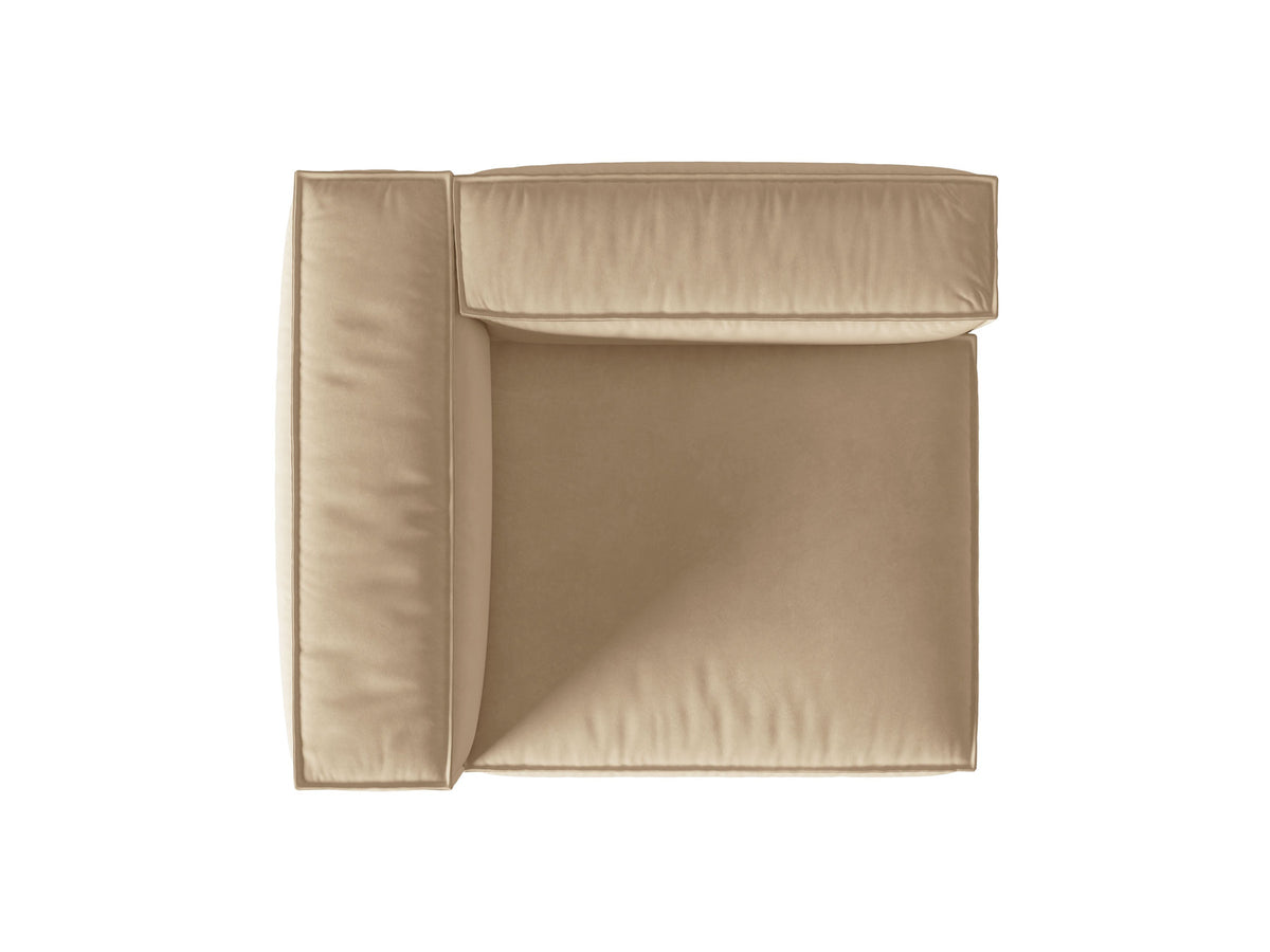 Nuria Velour links Modular Sofa 1 Sitzer in Nude-Paris präsentiert im Onlineshop von KAQTU Design AG. Modulares Sofa ist von Micadoni