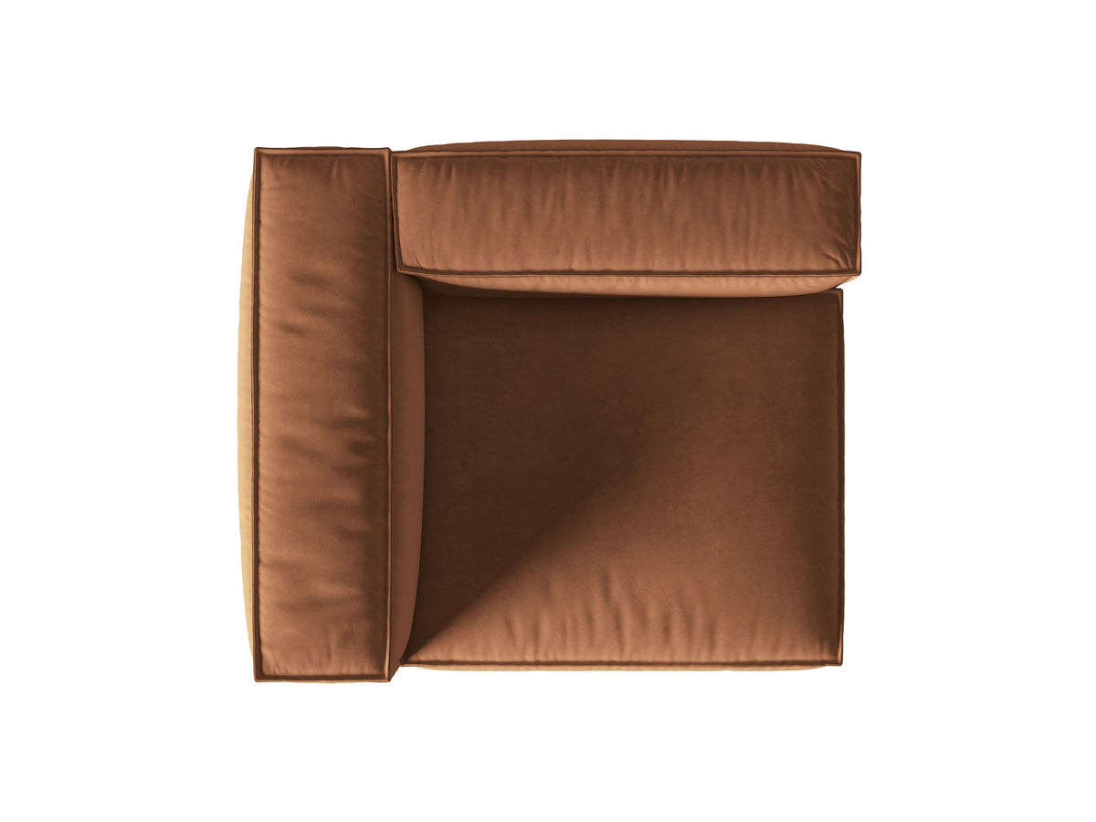 Nuria Velour links Modular Sofa 1 Sitzer in Honey-Paris präsentiert im Onlineshop von KAQTU Design AG. Modulares Sofa ist von Micadoni