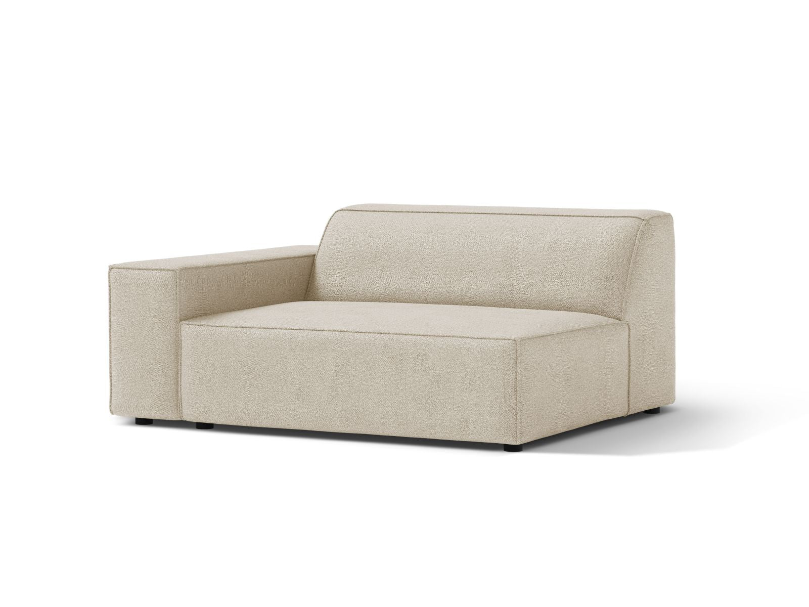 Beige 1-Sitzer Modul links Jodie von Micadoni, stilvolles Sofa-Element für individuelle Wohnkonzepte und gemütliche Auszeiten.