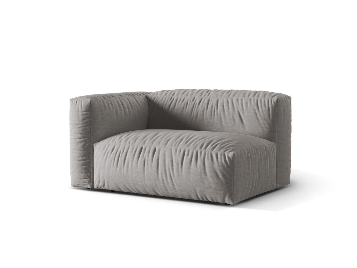 Martina Modul links 1 Sitzer in Light Grey-Boston präsentiert im Onlineshop von KAQTU Design AG. Modulares Sofa ist von Micadoni