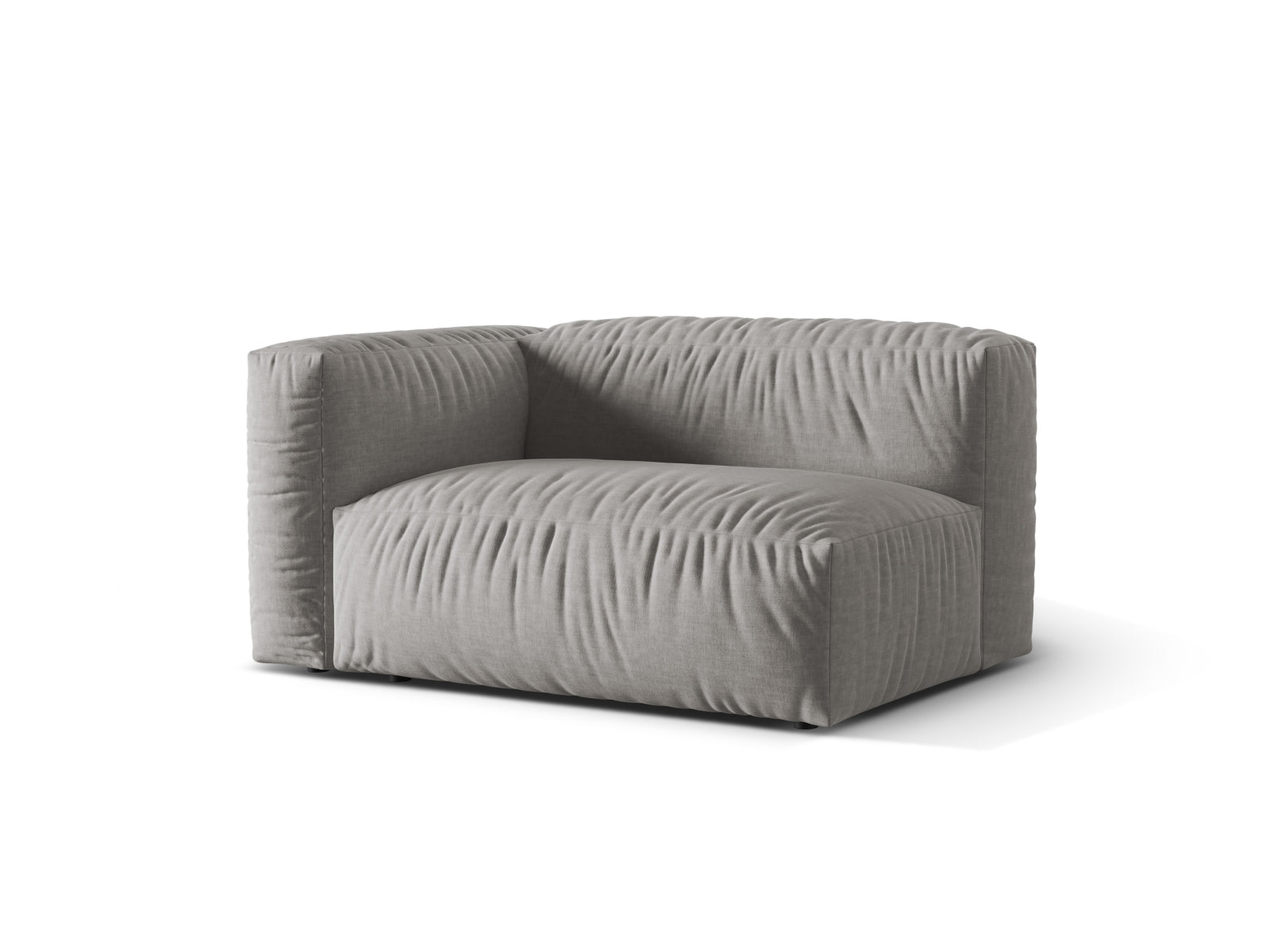 Martina Modul links 1 Sitzer in Light Grey präsentiert im Onlineshop von KAQTU Design AG. Modulares Sofa ist von Micadoni