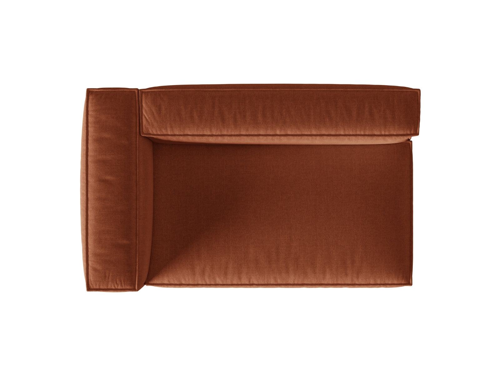 Nuria Modular Sofa links 3 Sitzer in Brick präsentiert im Onlineshop von KAQTU Design AG. Modulares Sofa ist von Micadoni
