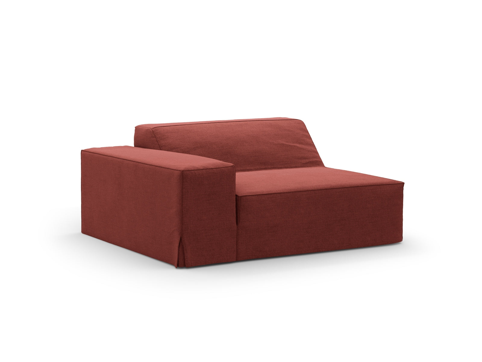 Eleganter Jodie Modul links 1 Sitzer in Cherrywood-LINS, ideal für moderne Wohnräume. Hochwertige Materialien und zeitgemäße Ästhetik von Micadoni.