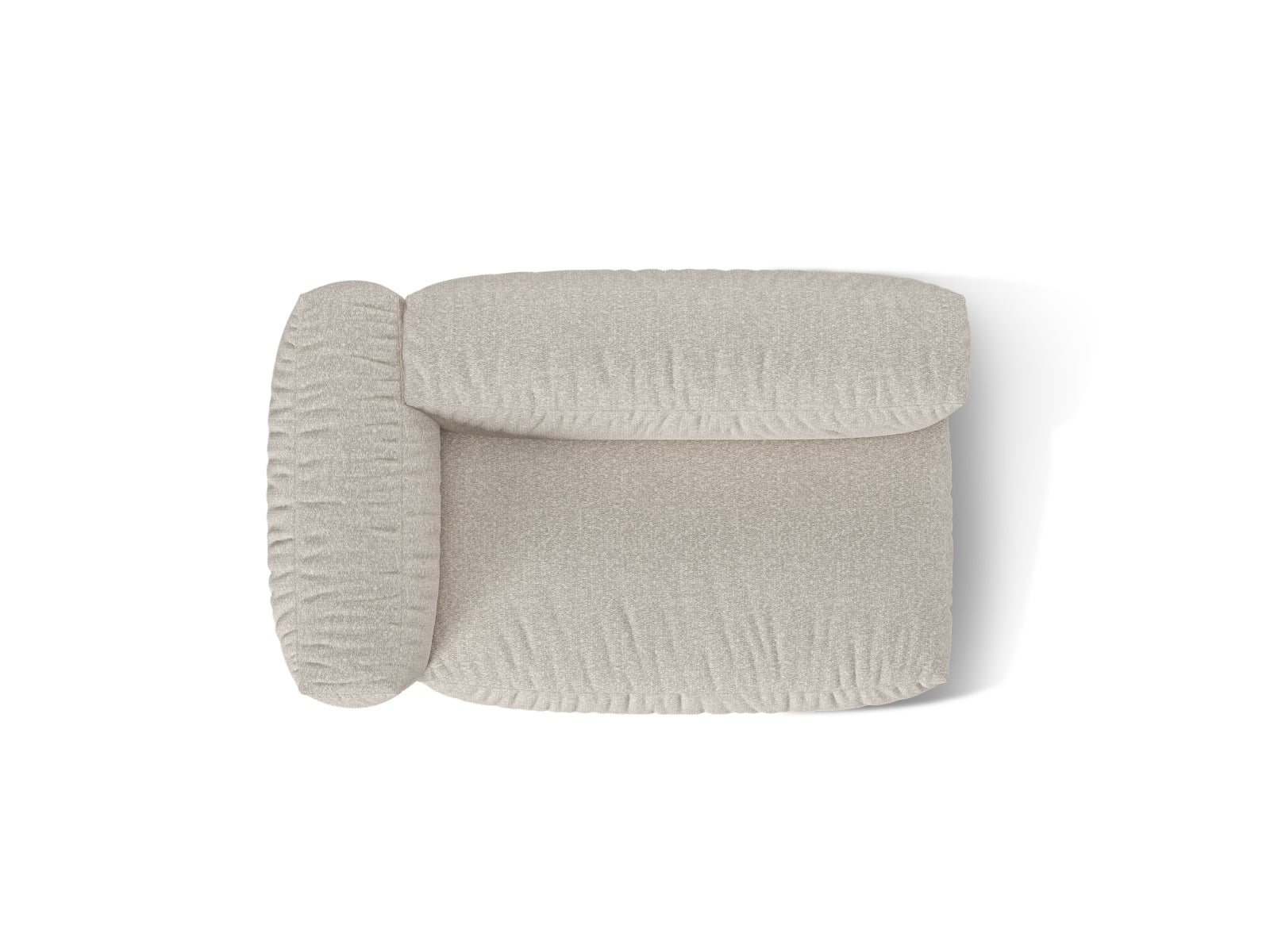 Elegantes, beiges Doppelsitz-Sofa links Martina von Micadoni, ideal für stilvolle Wohnräume, vereint Komfort und modernes Design.