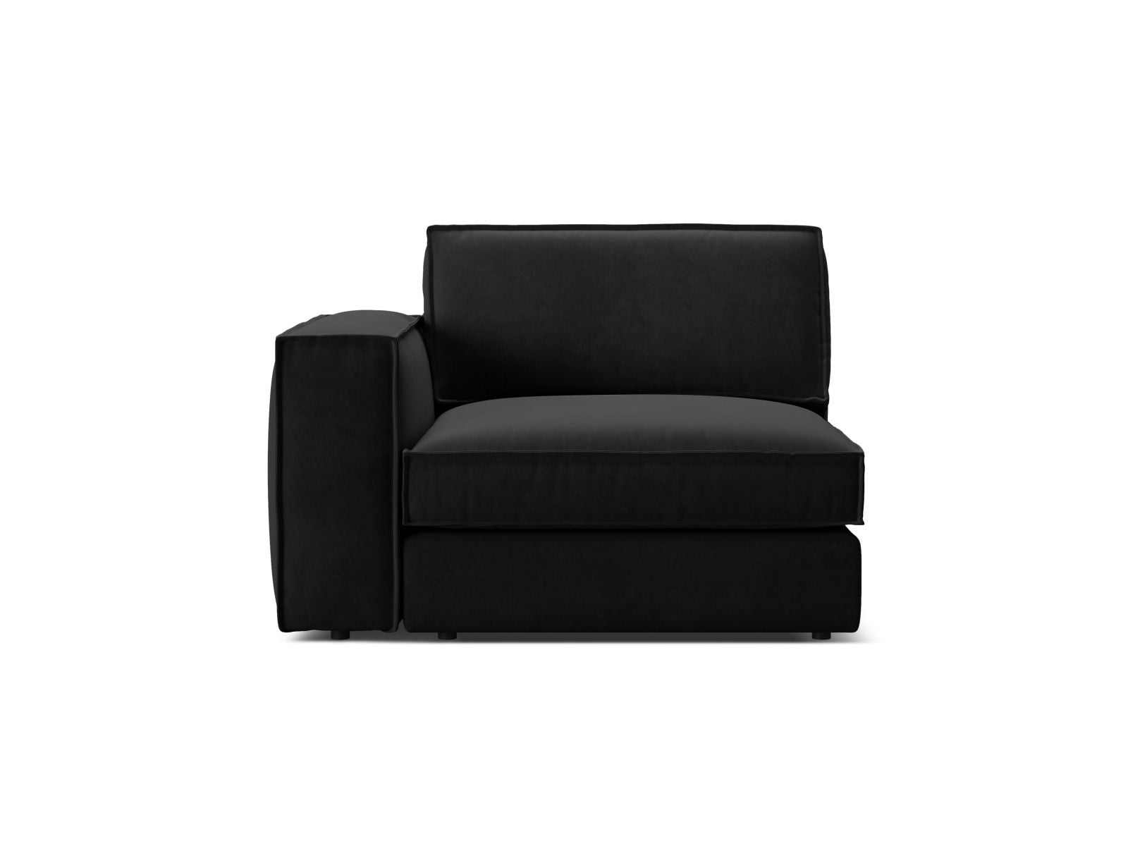 1-Sitzer Modul links Pola in Black-Salvador präsentiert im Onlineshop von KAQTU Design AG. Modulares Sofa ist von Micadoni