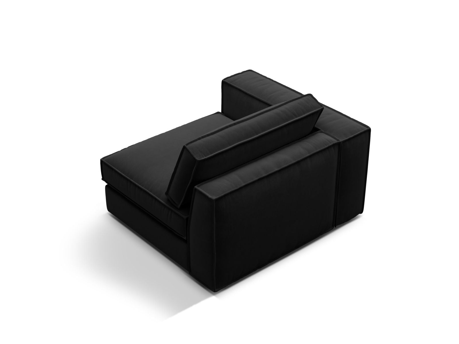 Elegantes 1-Sitzer Modul Pola in Schwarz, ideal für individuelle Sofa-Arrangements. Hochwertige Materialien und modernes Design von Micadoni.