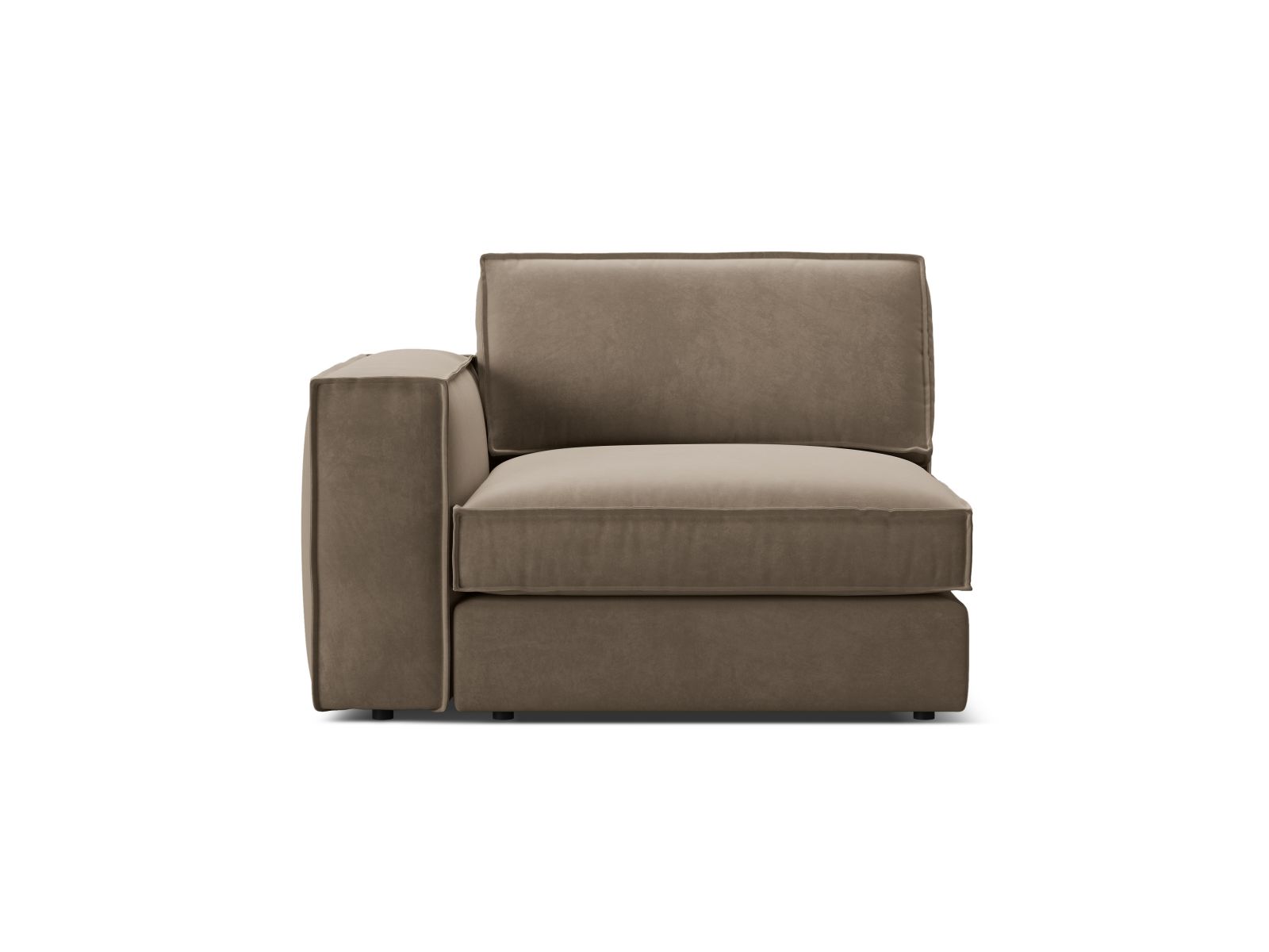 1-Sitzer Modul links Pola in Grey Brown-Salvador präsentiert im Onlineshop von KAQTU Design AG. Modulares Sofa ist von Micadoni