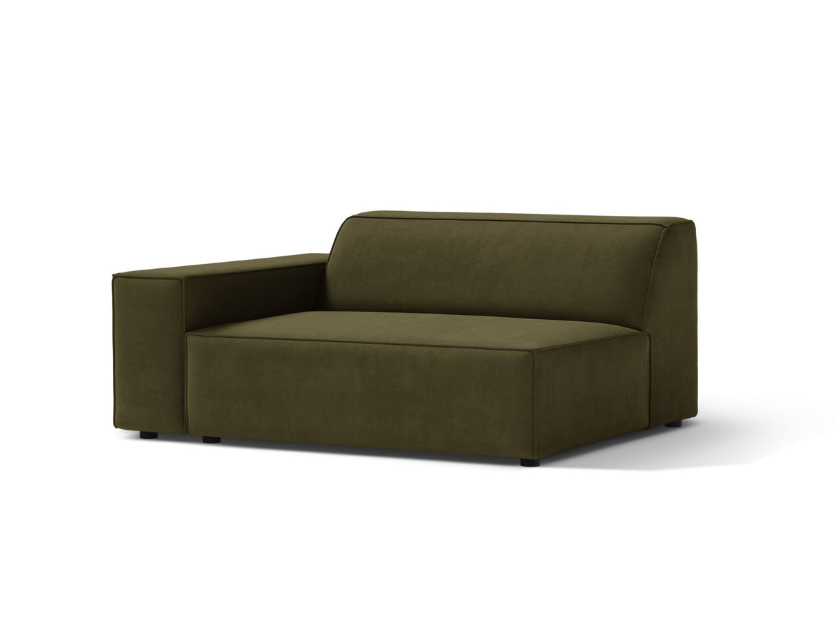 1-Sitzer Modul links Jodie in Green-Bluvel präsentiert im Onlineshop von KAQTU Design AG. Modulares Sofa ist von Micadoni