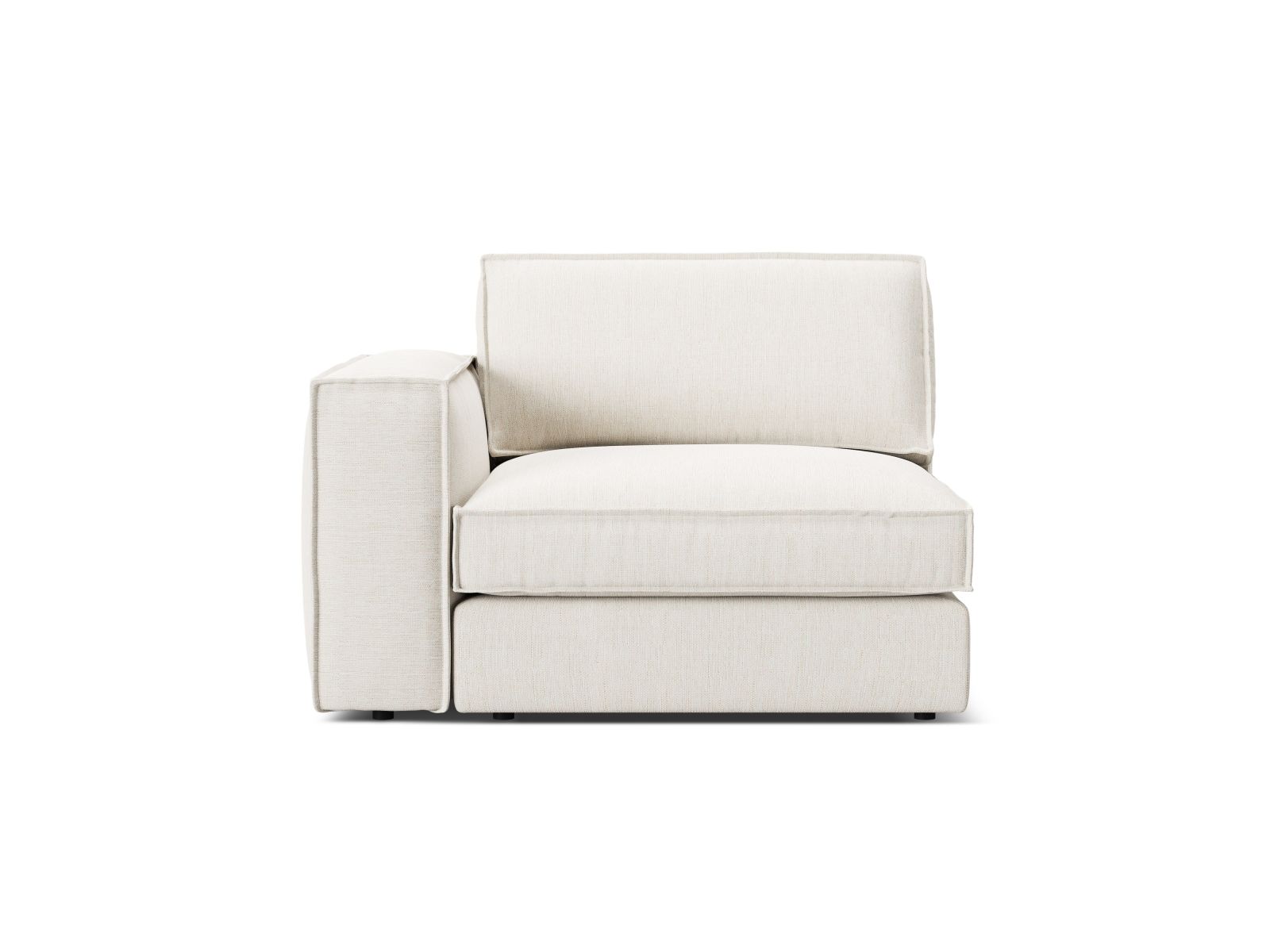 1-Sitzer Modul Links Pola in White-Babel präsentiert im Onlineshop von KAQTU Design AG. Modulares Sofa ist von Micadoni