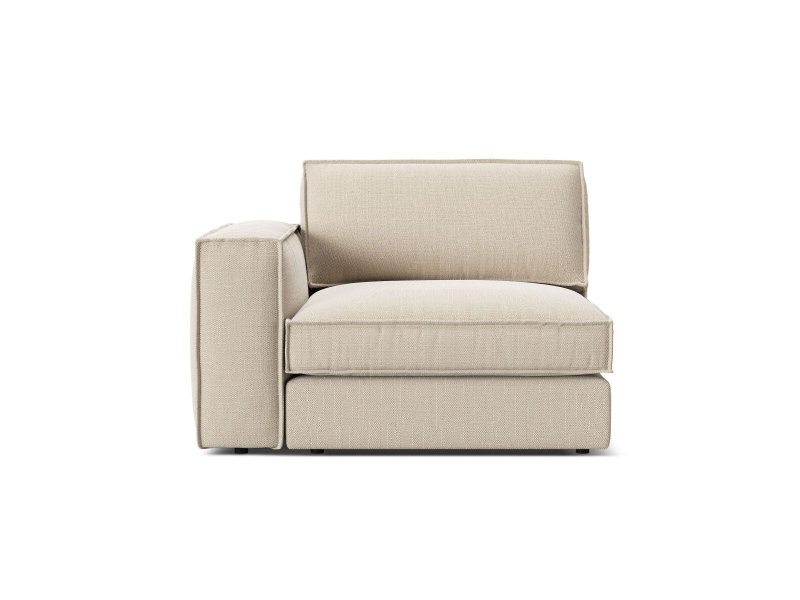 1-Sitzer Modul Links Pola in Beige-Babel präsentiert im Onlineshop von KAQTU Design AG. Modulares Sofa ist von Micadoni
