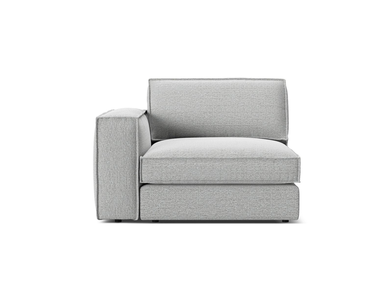 1-Sitzer Modul Links Pola in Light Grey-Babel präsentiert im Onlineshop von KAQTU Design AG. Modulares Sofa ist von Micadoni