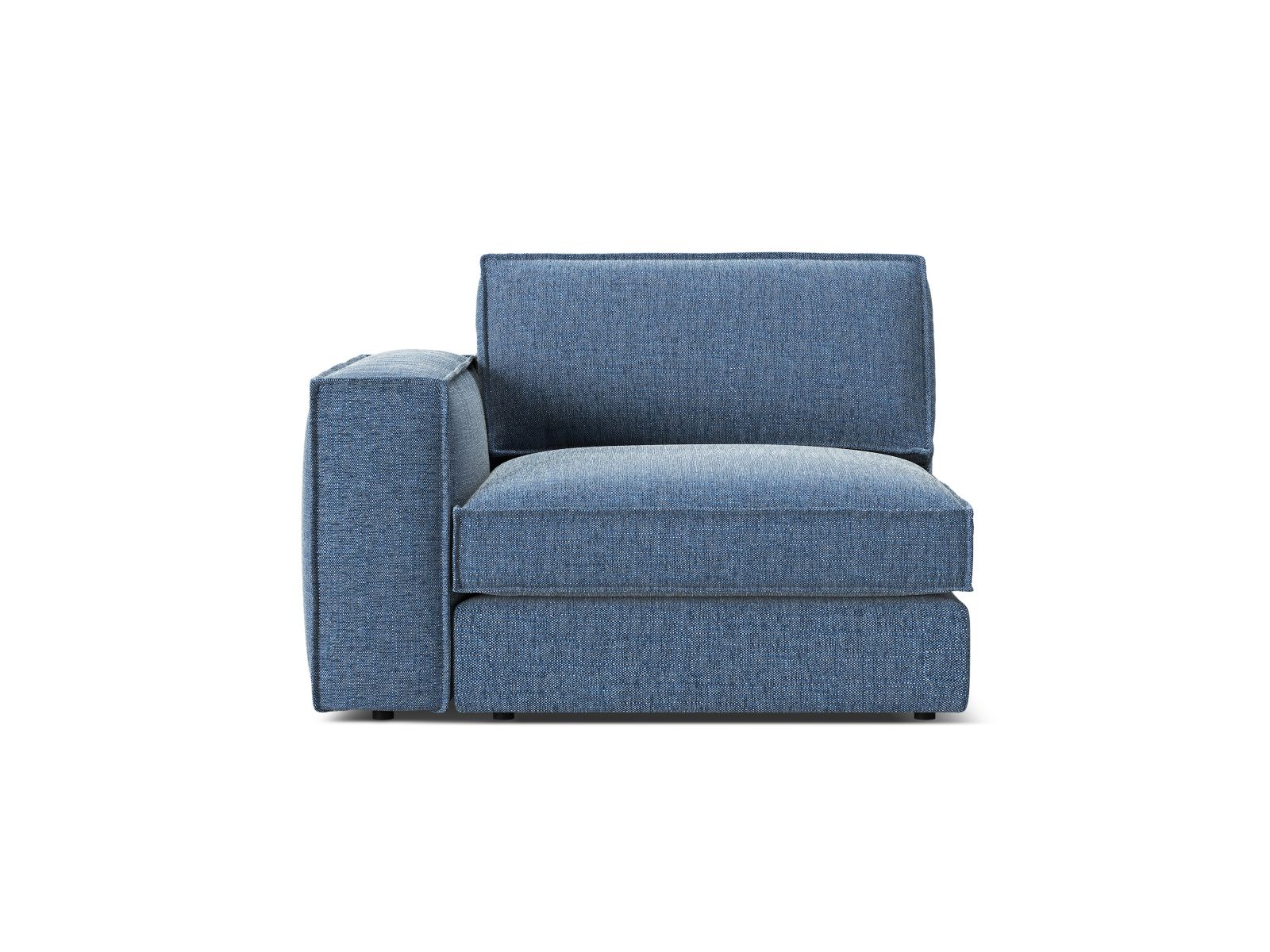 1-Sitzer Modul Links Pola in Dark Blue-Babel präsentiert im Onlineshop von KAQTU Design AG. Modulares Sofa ist von Micadoni