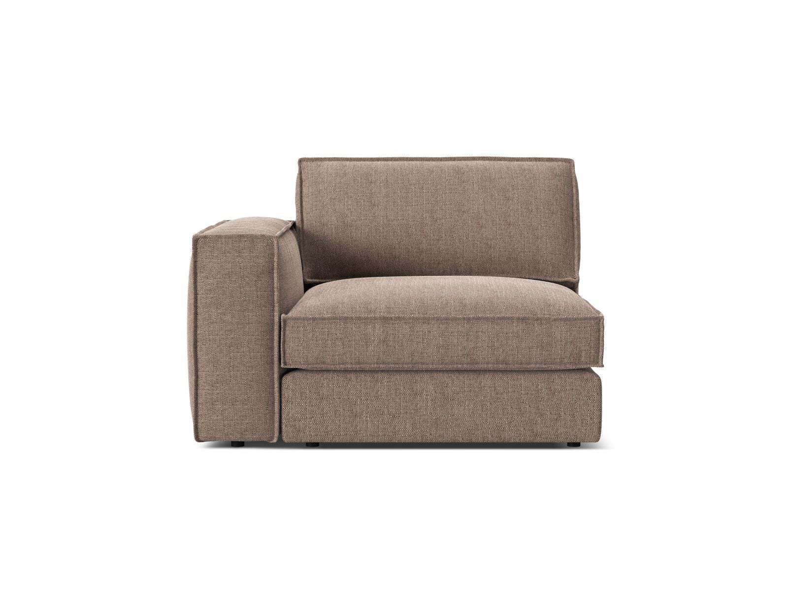 1-Sitzer Modul Links Pola in Light Brown-Babel präsentiert im Onlineshop von KAQTU Design AG. Modulares Sofa ist von Micadoni