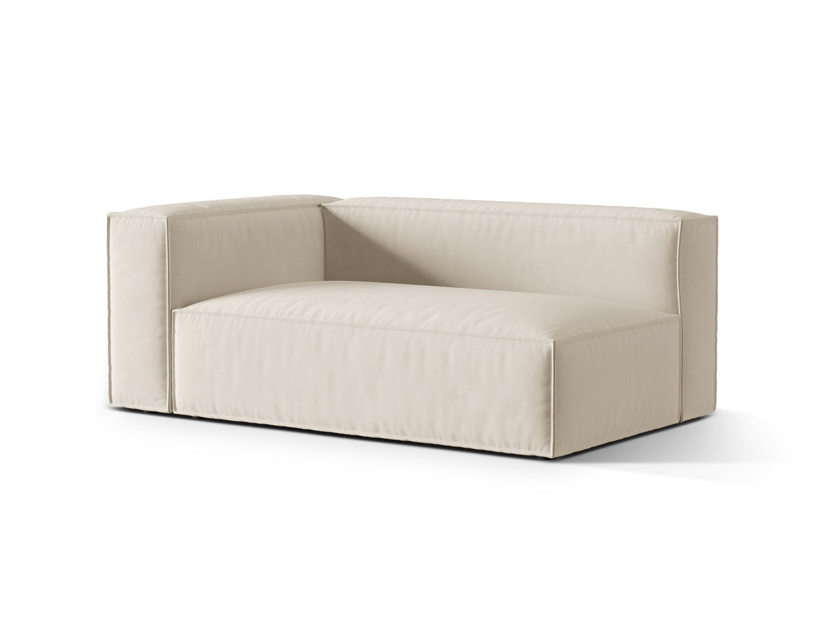 Nuria Velour links Modular Sofa 3 Sitzer in Beige-Paris präsentiert im Onlineshop von KAQTU Design AG. Modulares Sofa ist von Micadoni