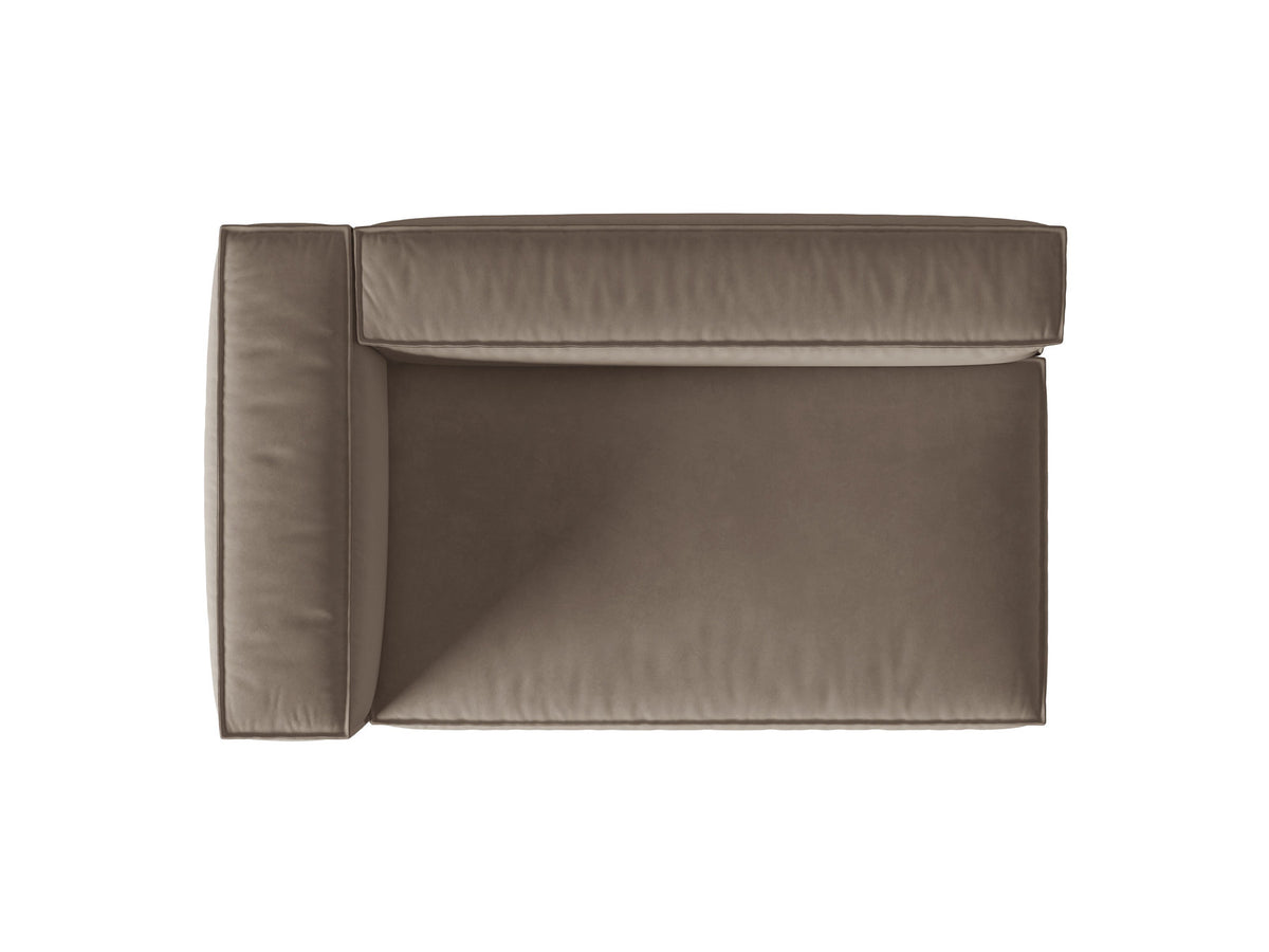 Nuria Velour links Modular Sofa 3 Sitzer in Warm grey-Paris präsentiert im Onlineshop von KAQTU Design AG. Modulares Sofa ist von Micadoni
