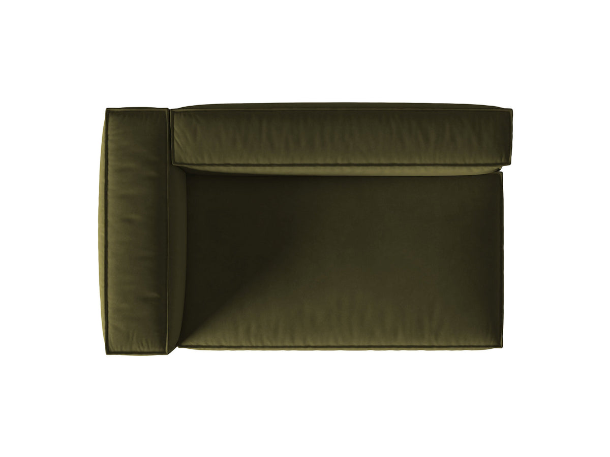 Nuria Velour links Modular Sofa 3 Sitzer in Moss Green Melange-Paris präsentiert im Onlineshop von KAQTU Design AG. Modulares Sofa ist von Micadoni