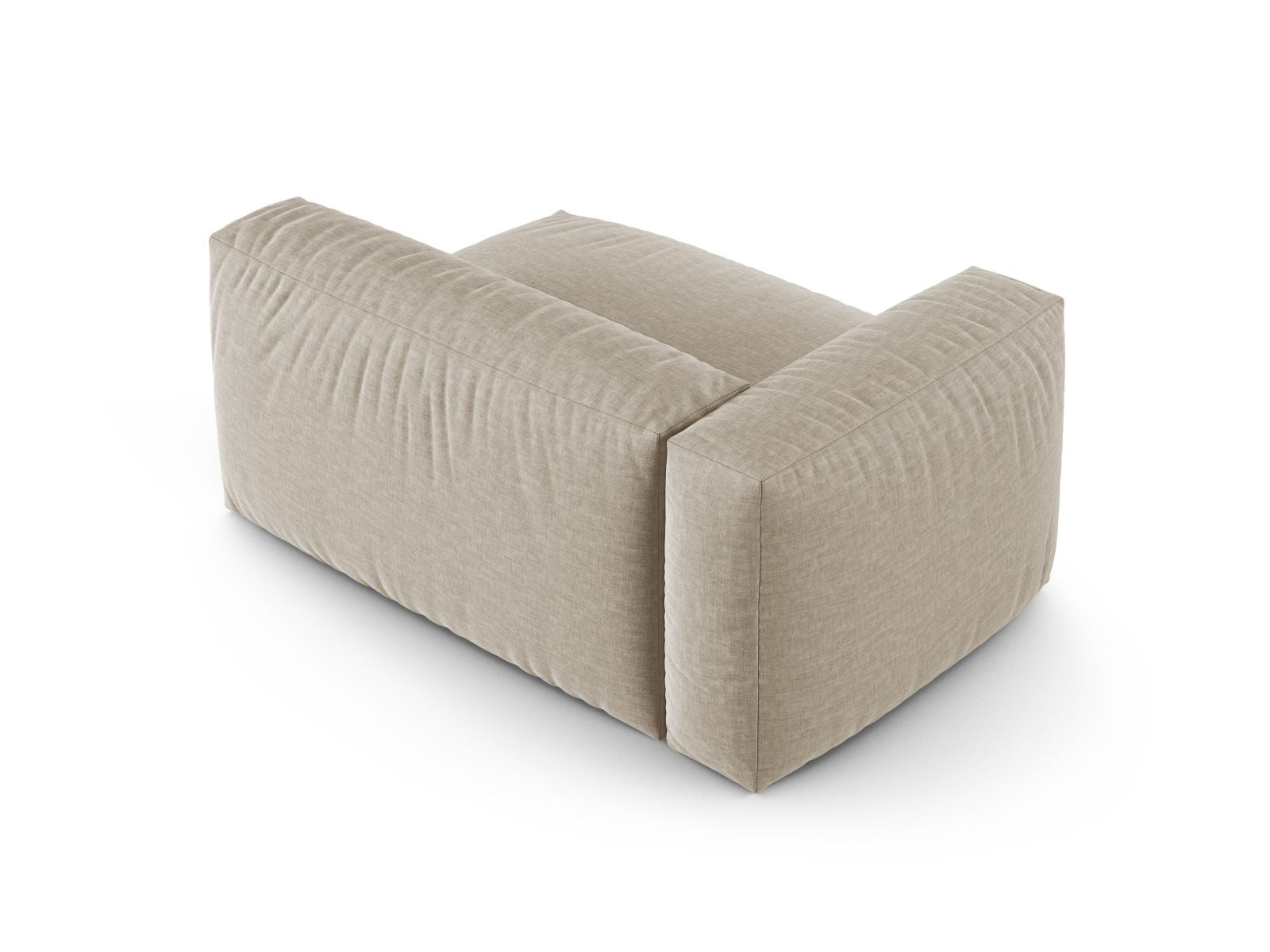 Elegantes XL Doppelsitz-Sofa links Martina in zartem Beige, ideal für moderne Wohnräume und vielseitige Einrichtungsmöglichkeiten.
