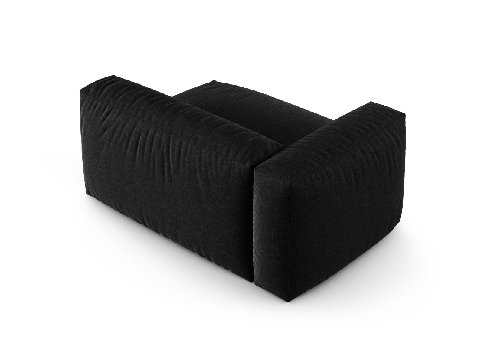 Elegantes XL Doppelsitz-Sofa links Martina in modernem Black-Boston, ideal für stilvolle Wohnräume. Hochwertige Verarbeitung von Micadoni.