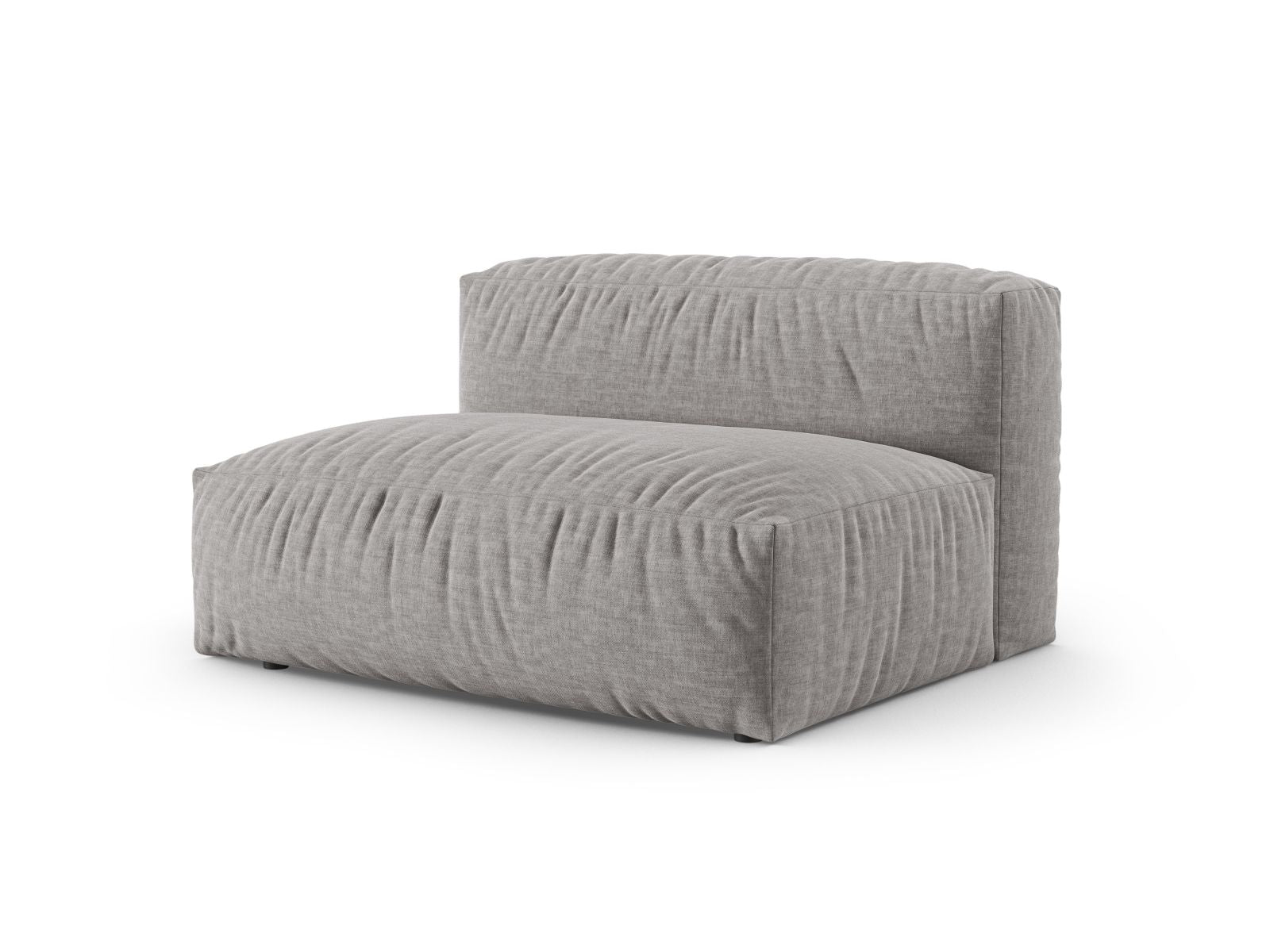 Elegantes XL Doppelsitz-Sofa links Martina in hellem Grau, ideal für moderne Wohnräume. Teil der modularen Sofa-Kollektion von Micadoni.