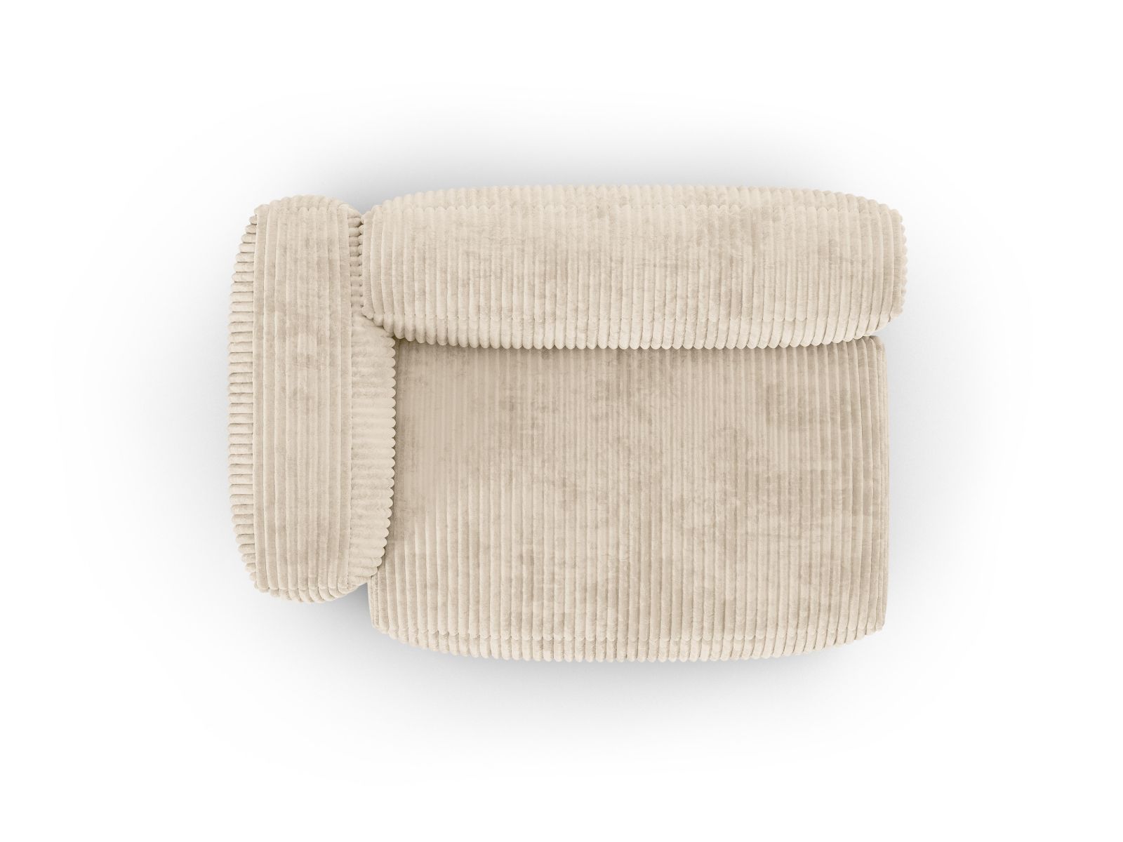 Modulares Doppelsitz-Sofa links Martina in hellem Beige, perfekt für moderne Wohnkonzepte und gemütliche Entspannung.