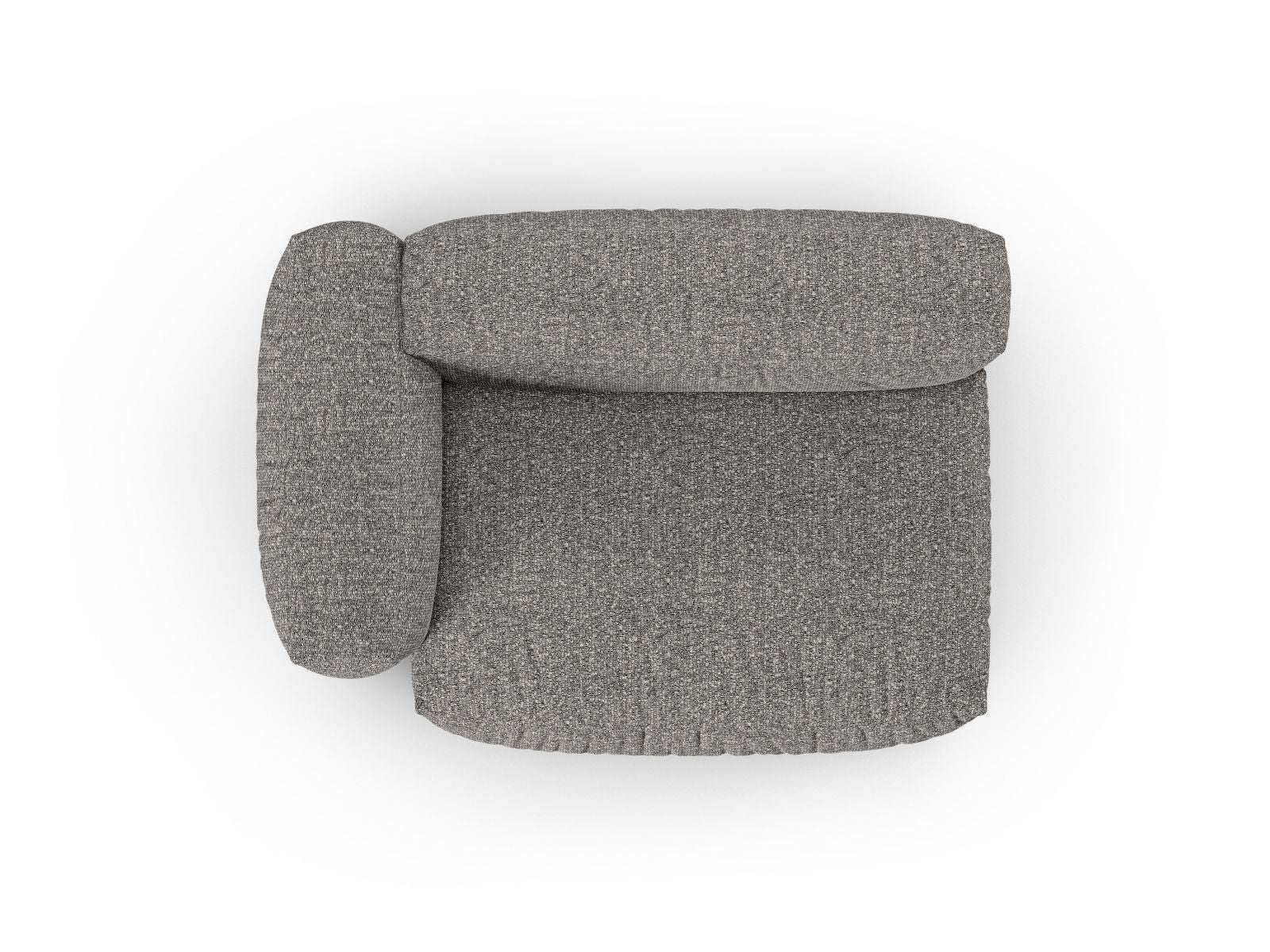 Modulares Doppelsitz-Sofa links Martina in stilvollem Graphit, perfekt für moderne Wohnkonzepte und gemütliche Entspannungsbereiche.
