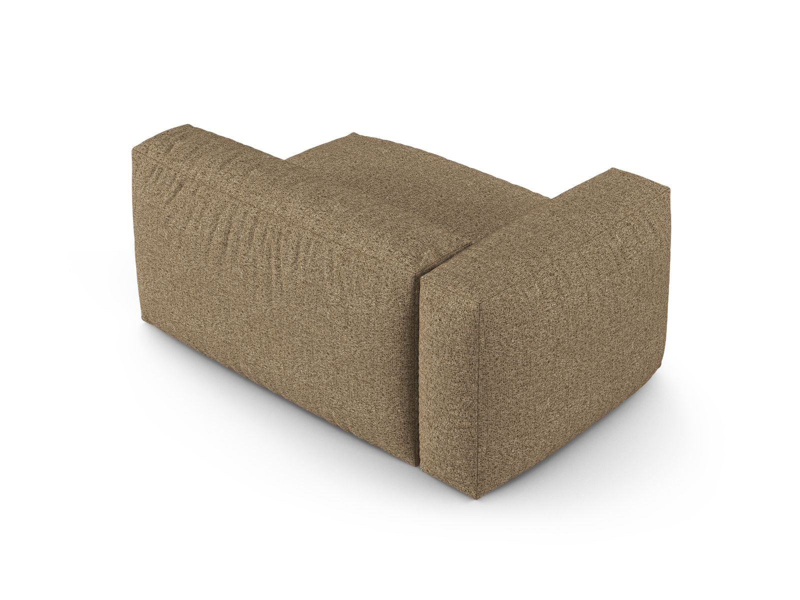 Elegantes XL Doppelsitz-Sofa links Martina in warmem Cappuccino, ideal für moderne und gemütliche Wohnräume. Modulares Design von Micadoni.