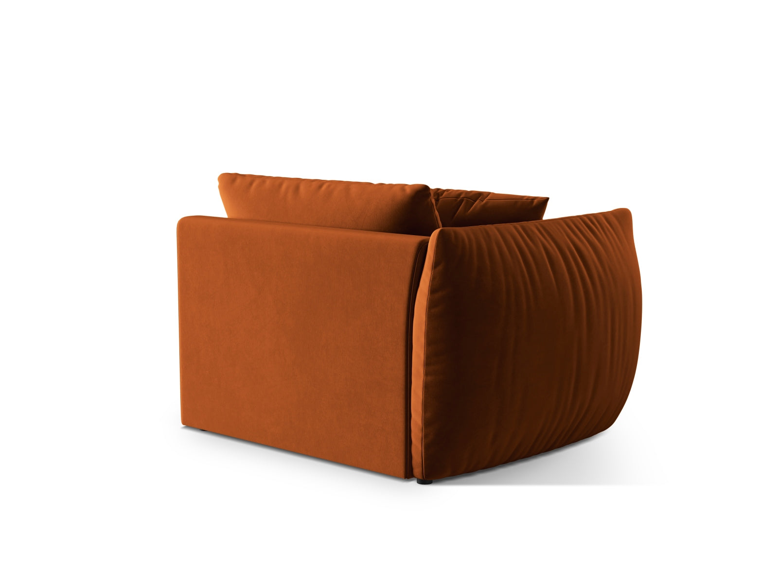 Eleganter linker 1-Sitzer Chris Velour Modul in warmem Terracotta, ideal für individuelle Sofa-Arrangements von Micadoni.