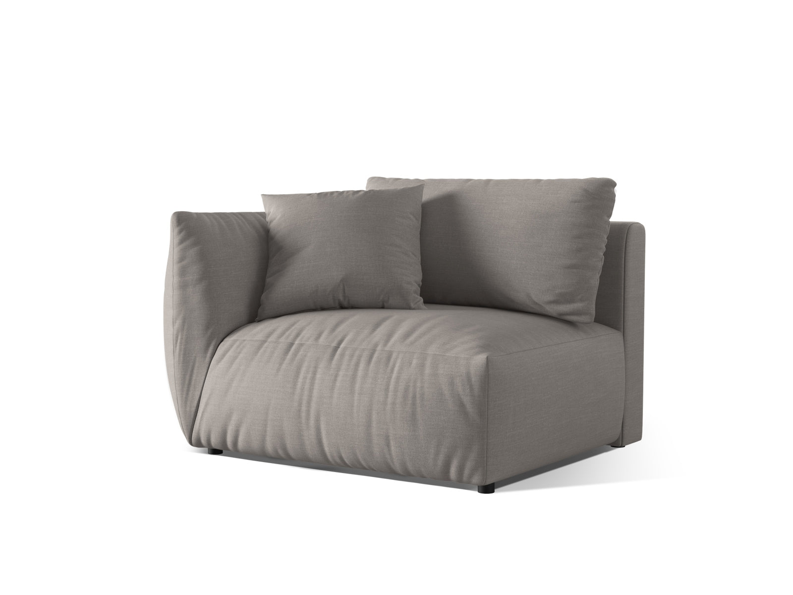 Stylischer Chris Modul links 1 Sitzer in Natural-LINS, perfekt für moderne Wohnkonzepte und individuelle Einrichtungsideen.