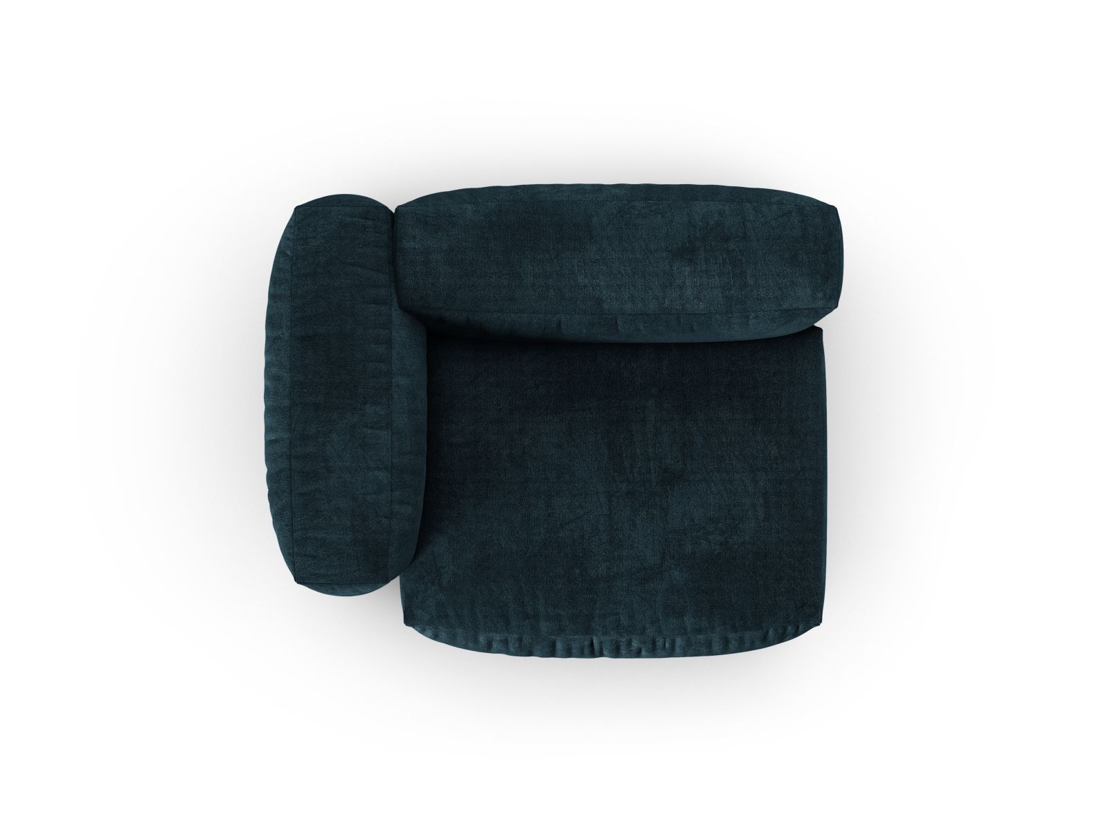 Stylisches 1-Sitzer Sofa Martina Wide XL links in modernem Petrol, perfekt für individuelle Wohnkonzepte und gemütliche Akzente.