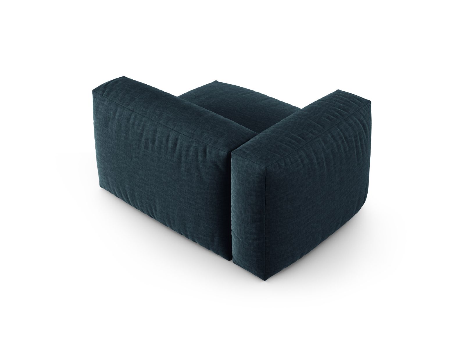 Elegantes 1-Sitzer Sofa Martina Wide XL links in modernem Blue Jeans-Boston, ideal für stilvolle Wohnräume und entspannte Momente.