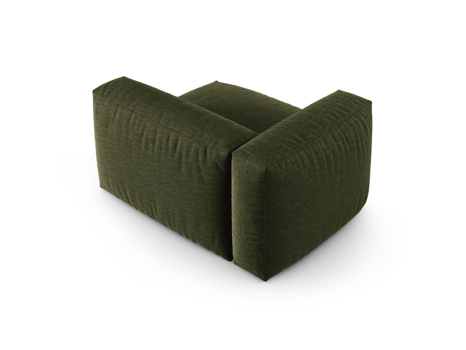 Elegantes 1-Sitzer Sofa Martina Wide XL links in modernem Grünton, ideal für stilvolle Wohnkonzepte und gemütliche Akzente.