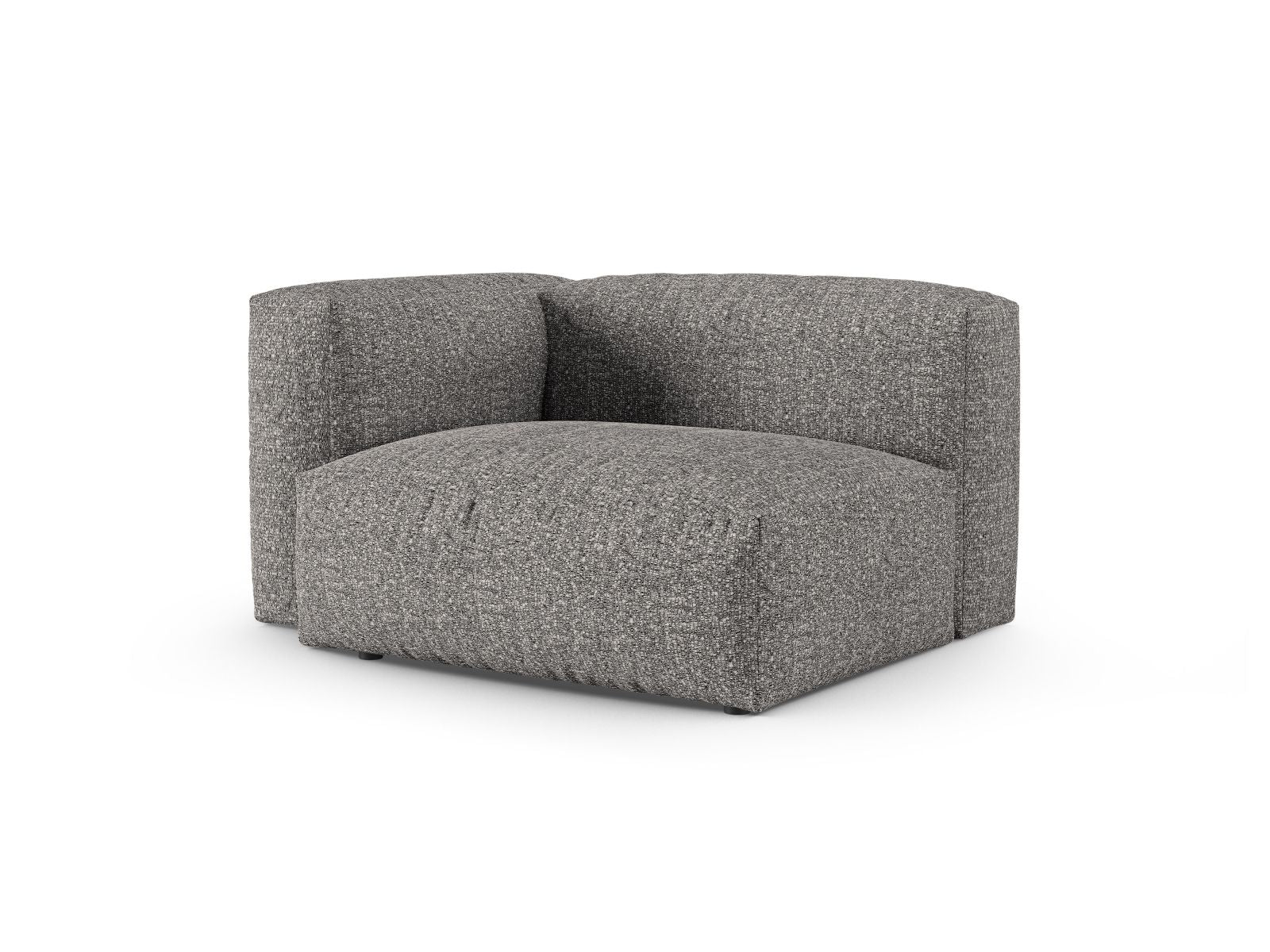 Elegantes 1-Sitzer Sofa Martina Wide XL links in Graphit, ideal für moderne Wohnräume. Teil der modularen Sofa-Kollektion von Micadoni.