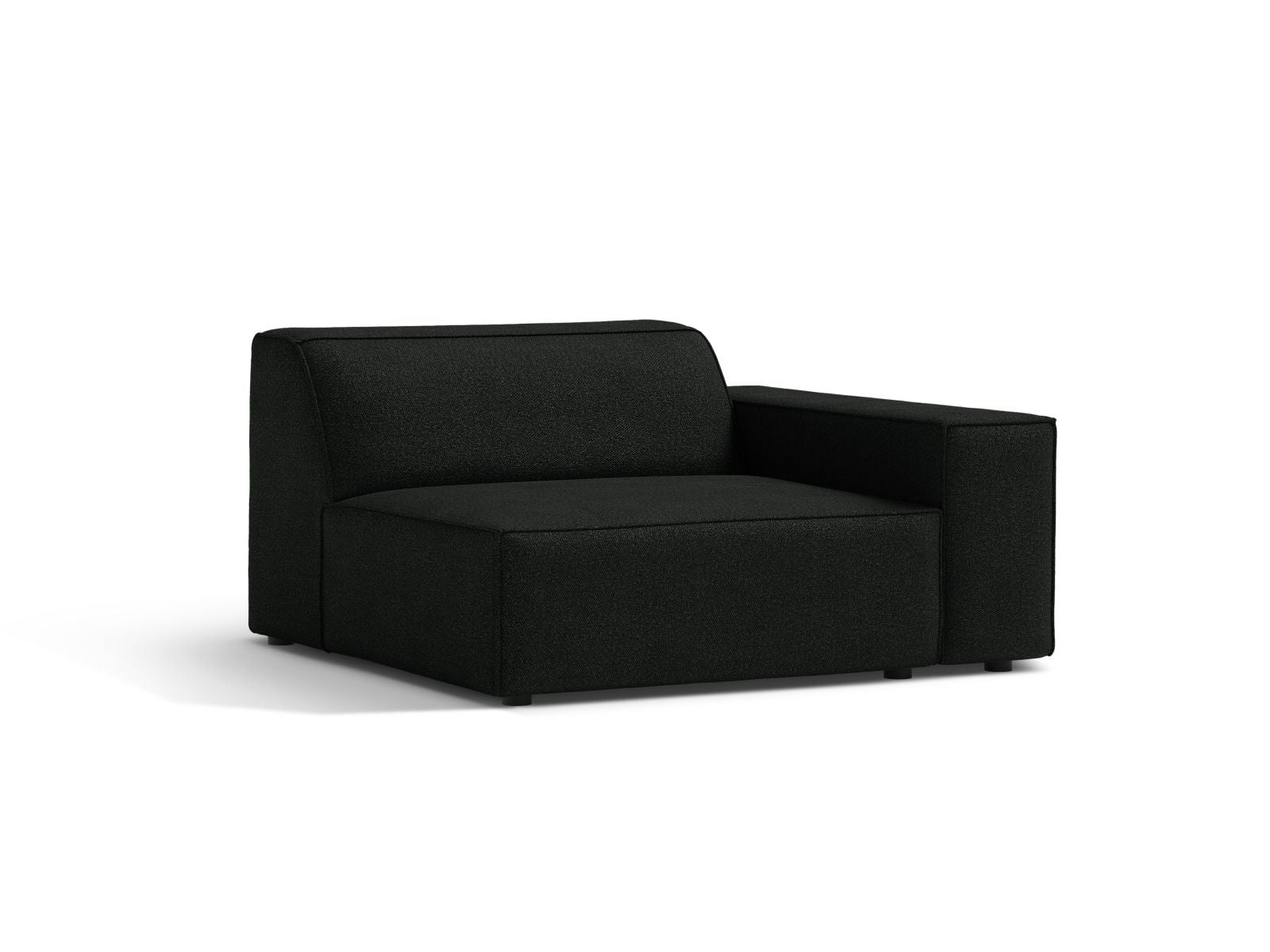 Elegantes 1-Sitzer Modul Rechts Jodie in stilvollem Schwarz, ideal für individuelle Wohnkonzepte und modernes Design. Perfekt für Ihr Zuhause.